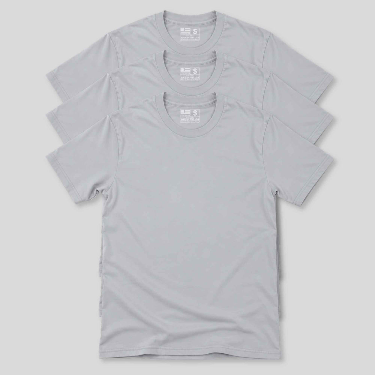 3 Pack Gravel 100 Cotton Blank Made USA T Shirts