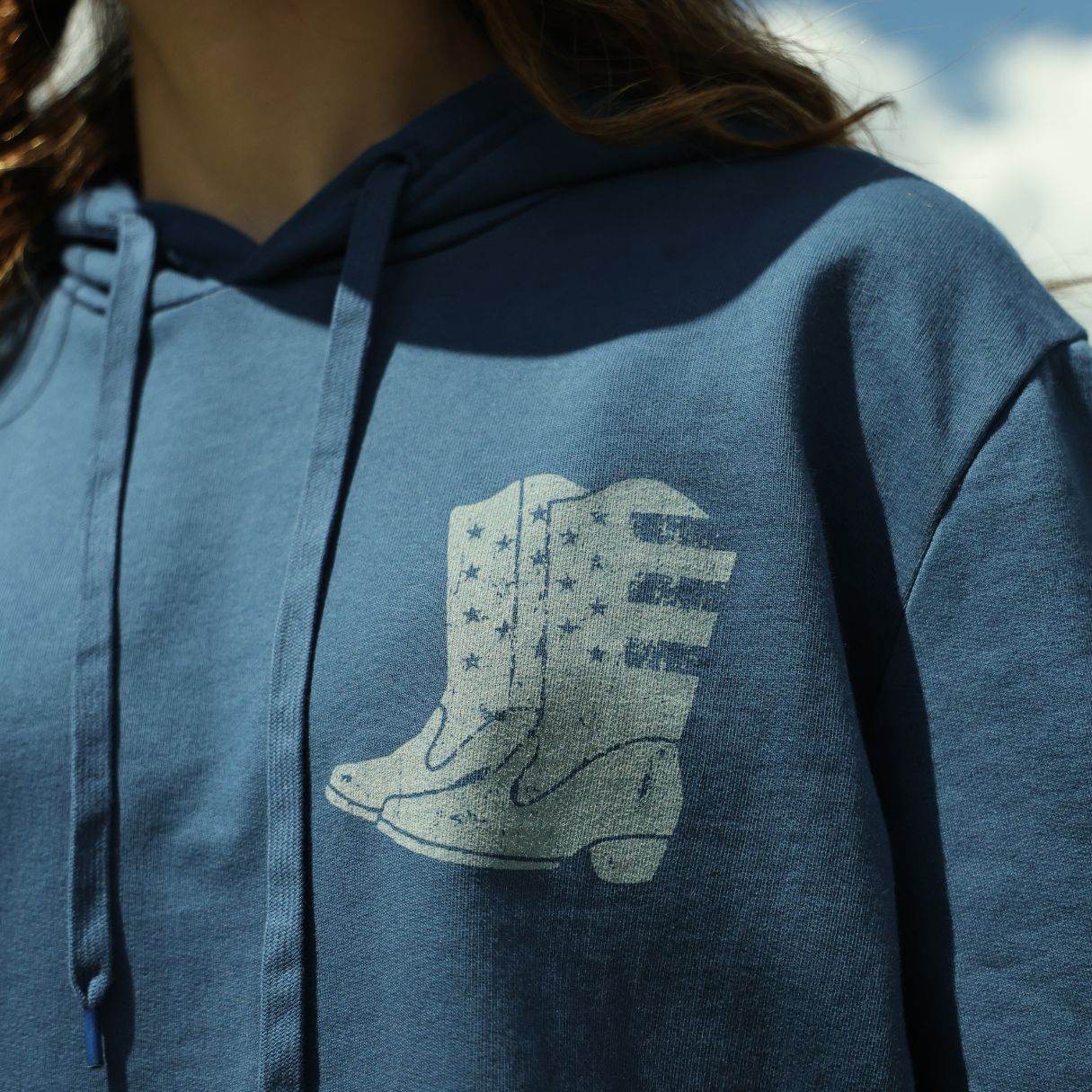 Women's Cotton Cowboy Boot Hoodie