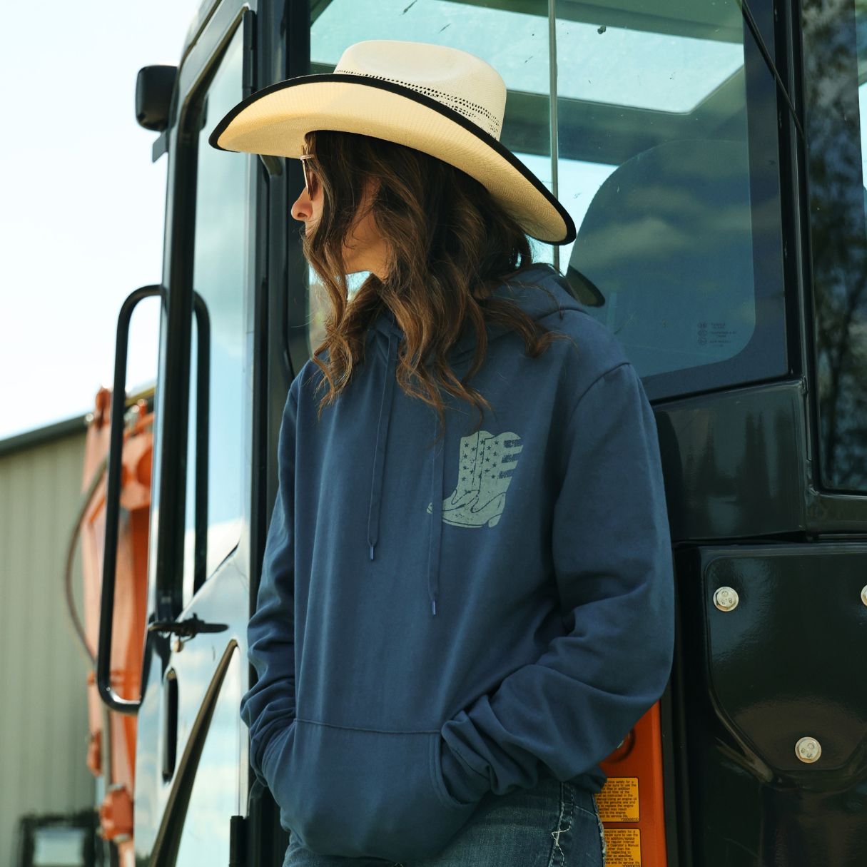 Women's Cotton Cowboy Boot Hoodie