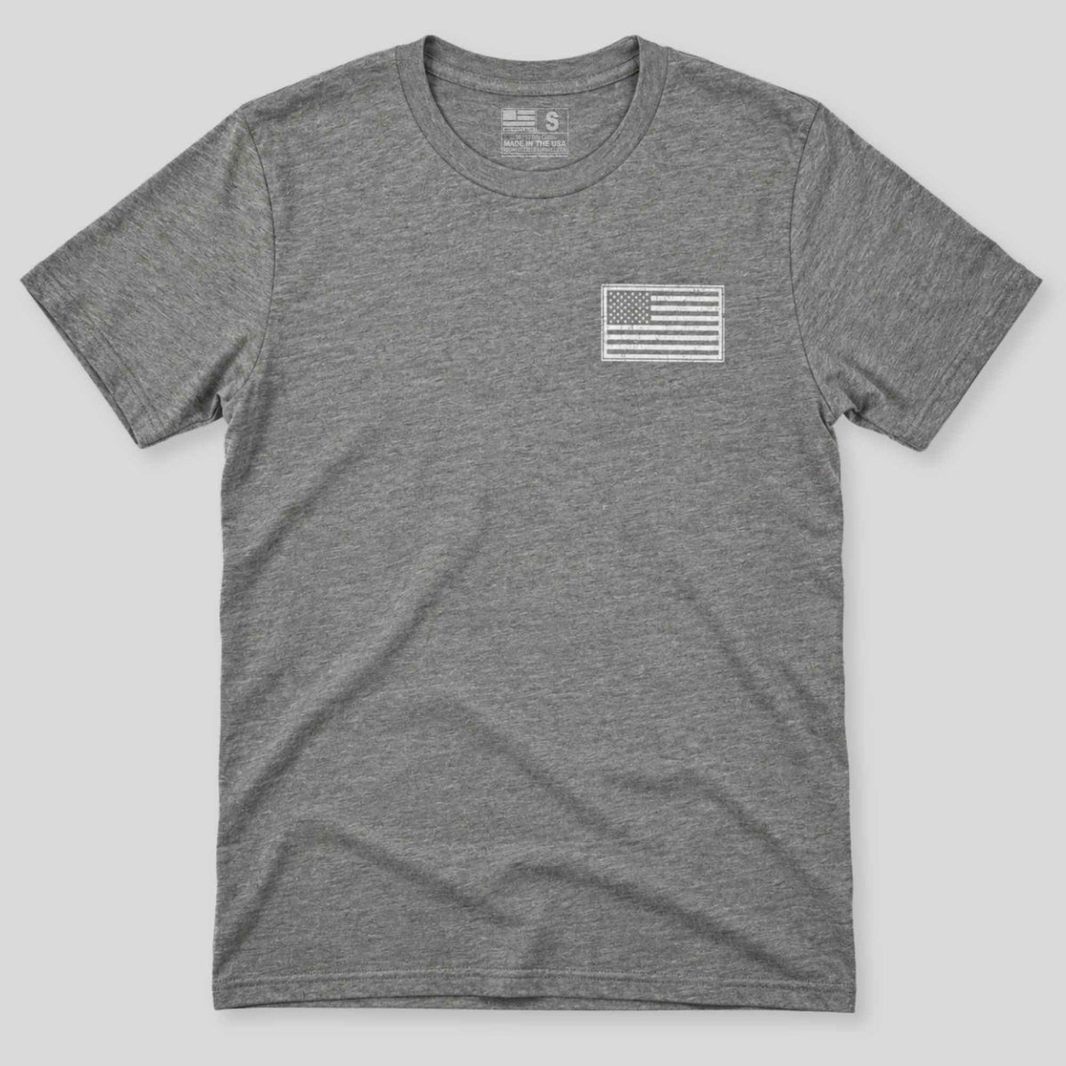 Made In USA American Flag T-Shirt | Flag Over Heart