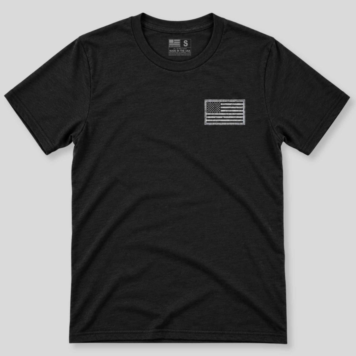 Made In USA American Flag T-Shirt | Flag Over Heart