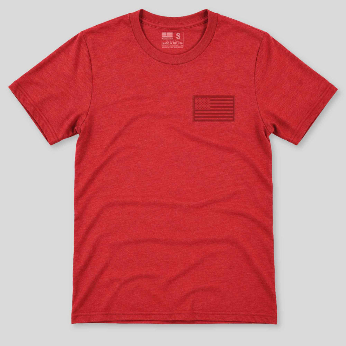 Made In USA American Flag T-Shirt | Flag Over Heart
