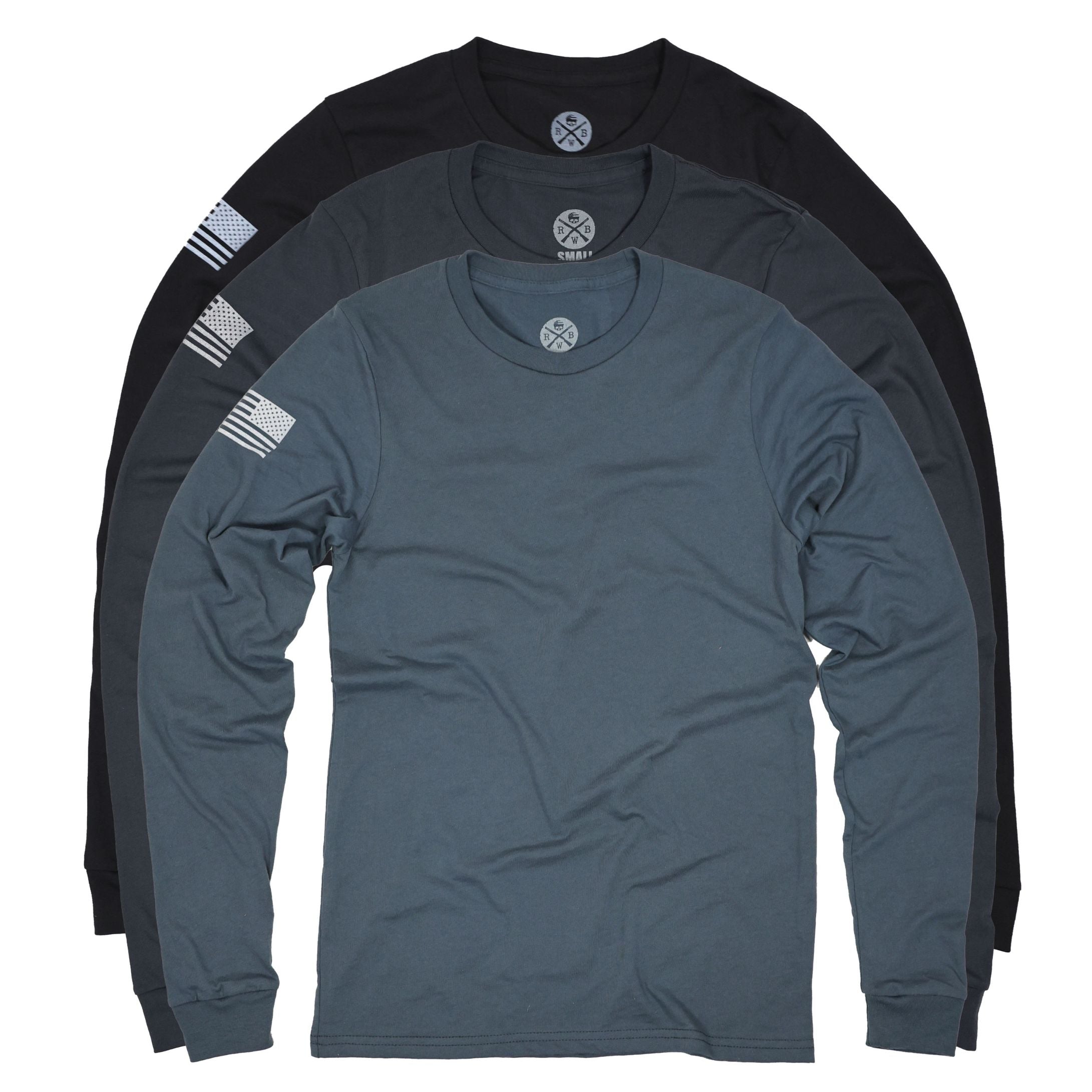 American made long sleeve 3 pack