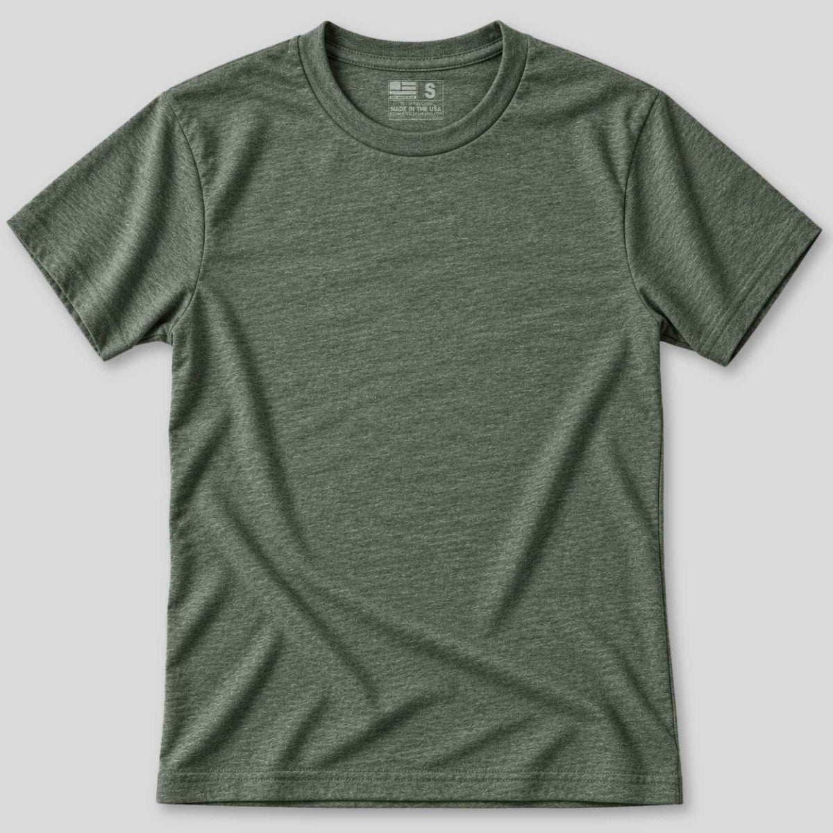 Made In USA Army Green Everyday Blank Basic T Shirt