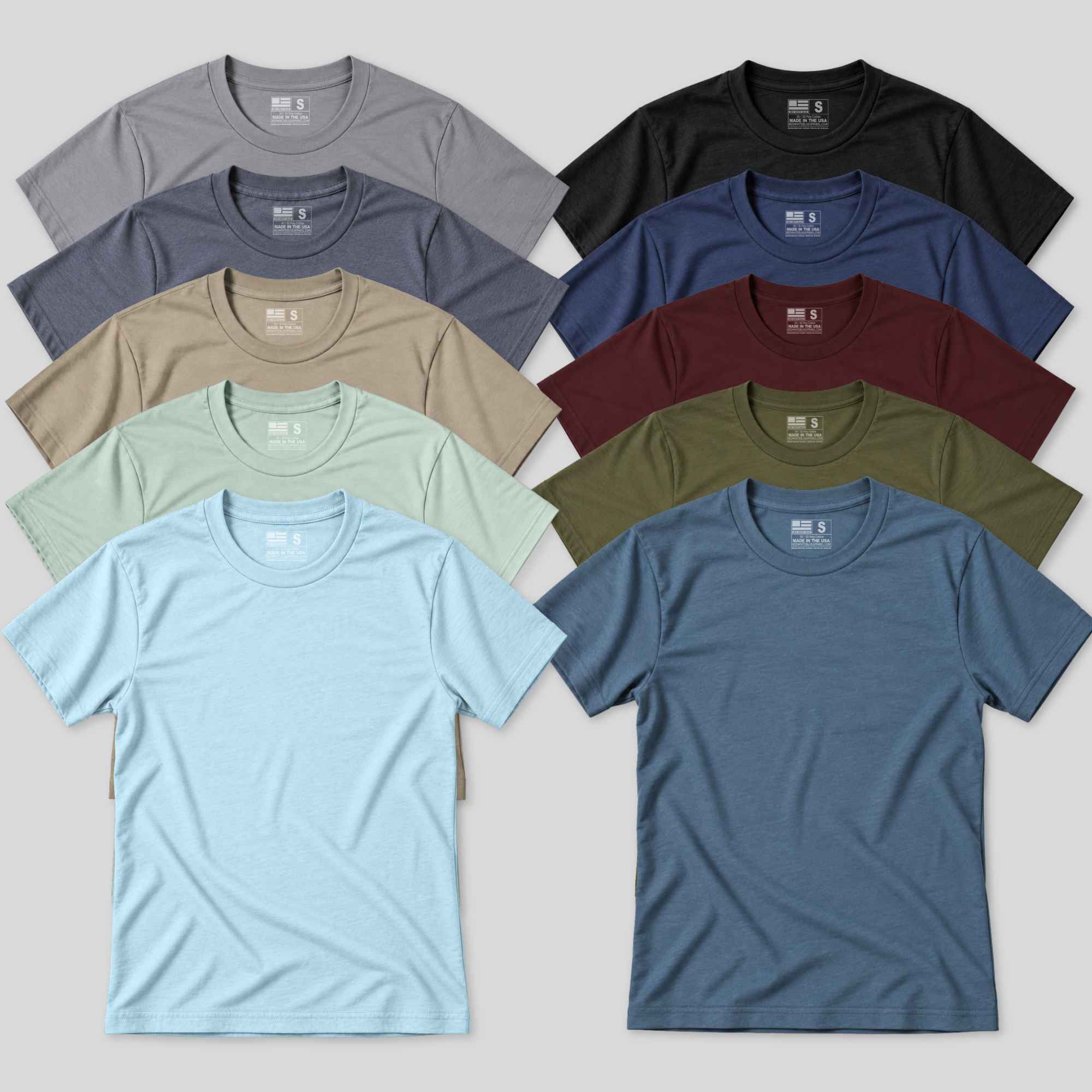 made in usa 10 pack blank everyday premium fit t shirts