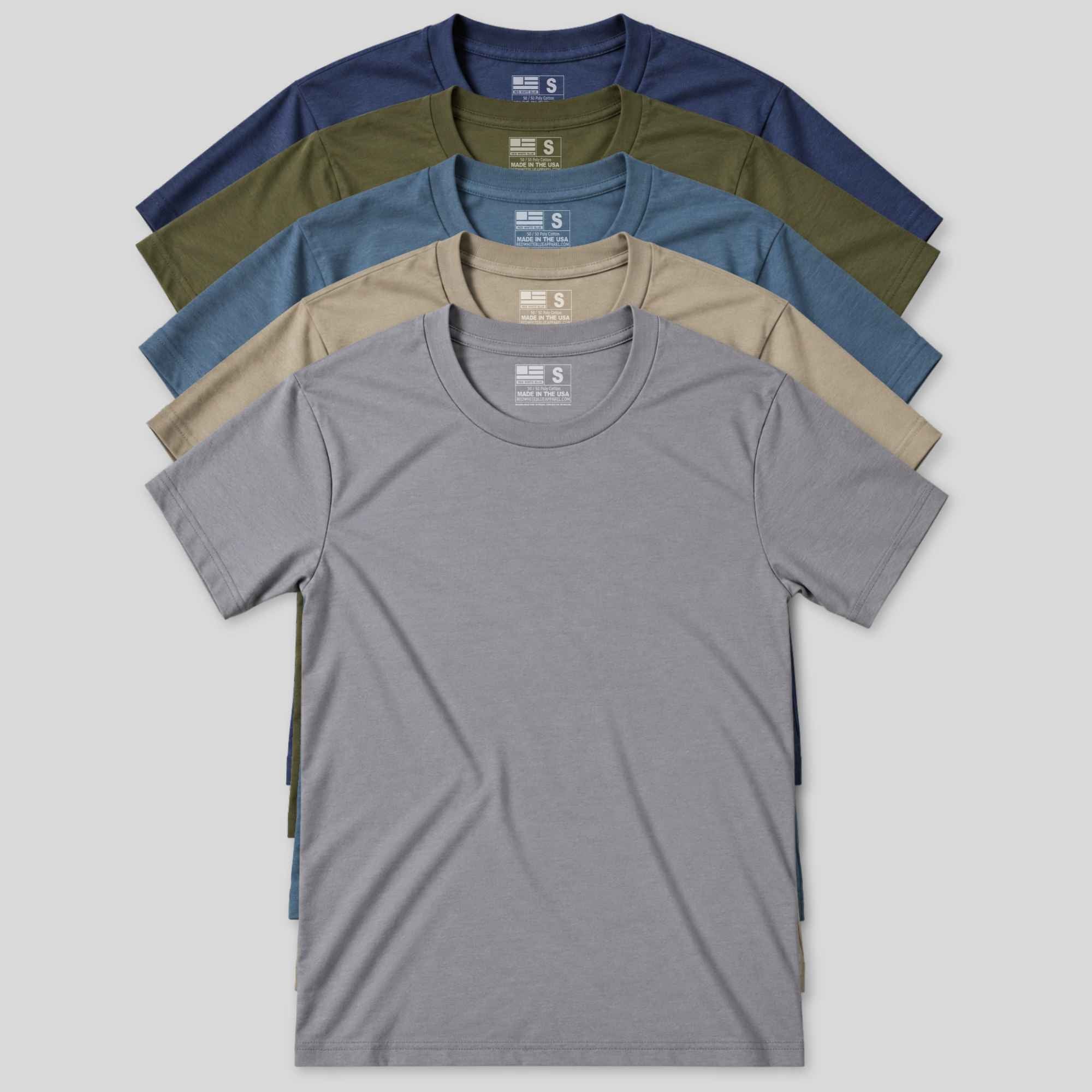 Made In USA Everyday T-Shirt | 5 Pack Solids