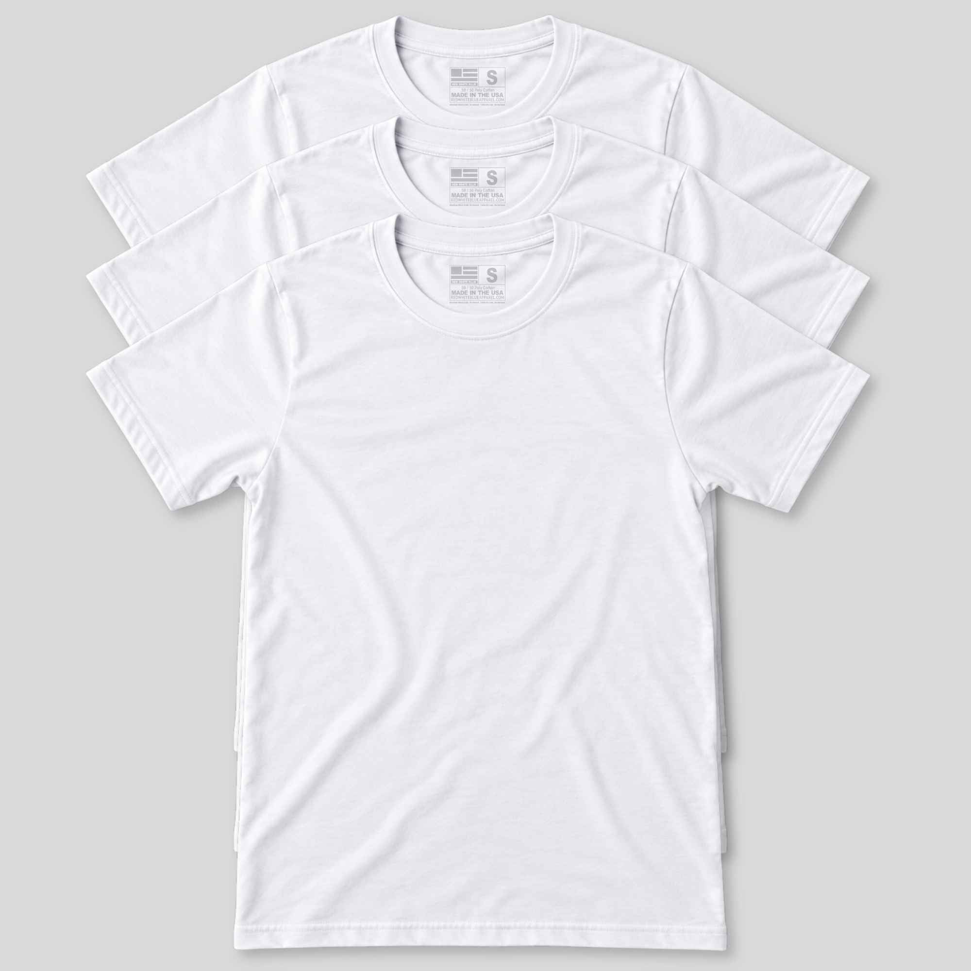 white basic tee american made 3 pack t shirts