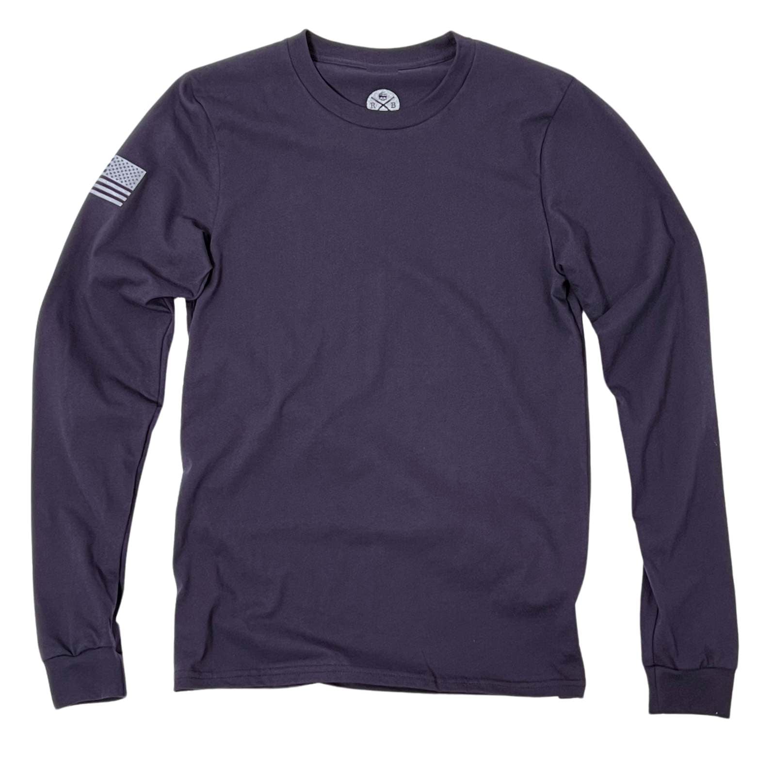 Everyday Long-Sleeve American Flag Shirt 3-Pack - Navy