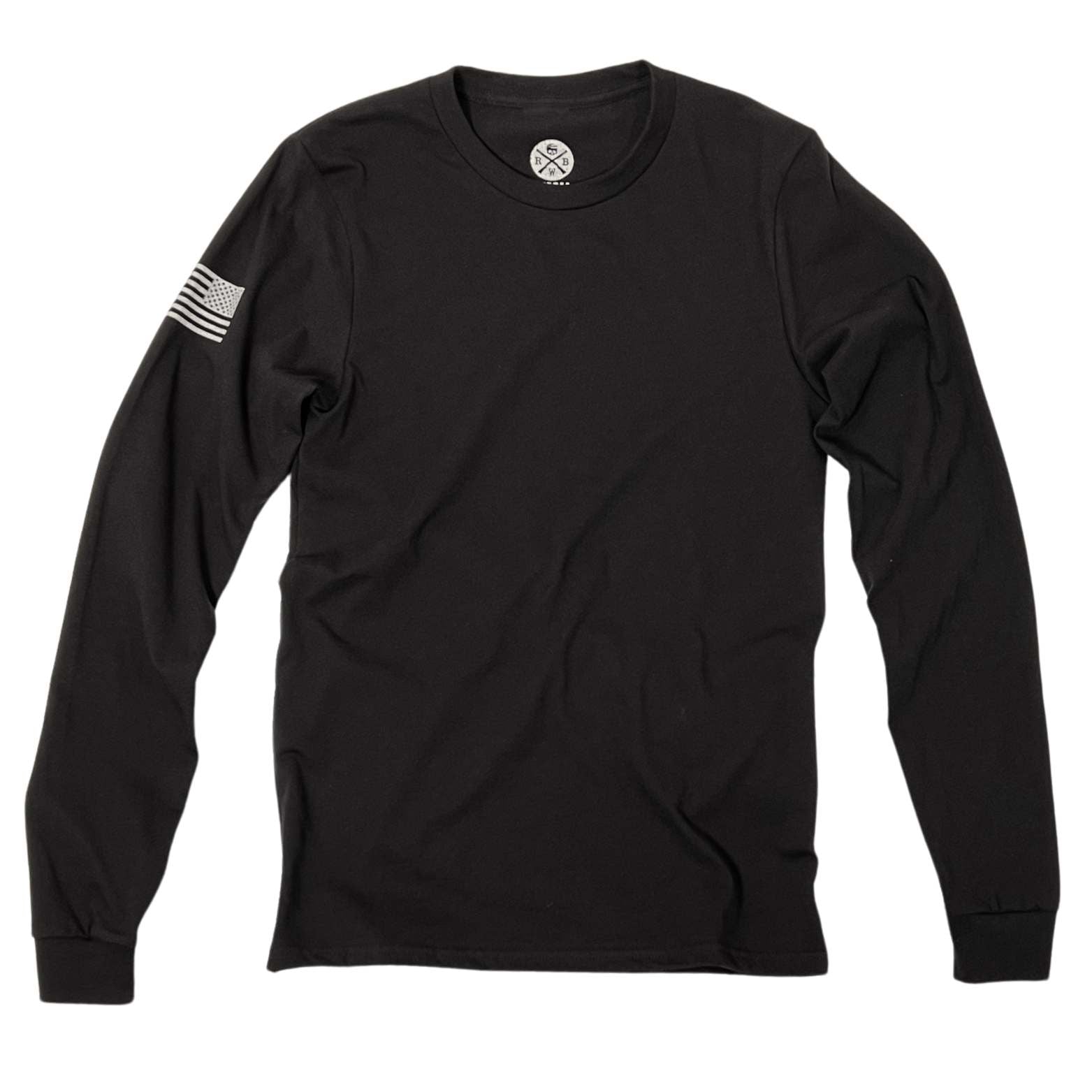 Everyday Long-Sleeve American Flag Shirt 3-Pack - Black