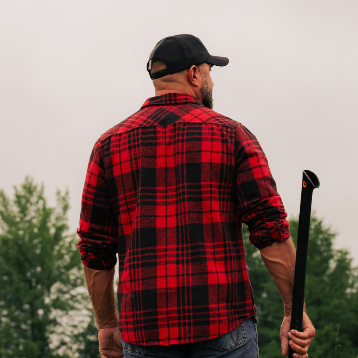 Men's Flannel Shirt (Traditional Red)