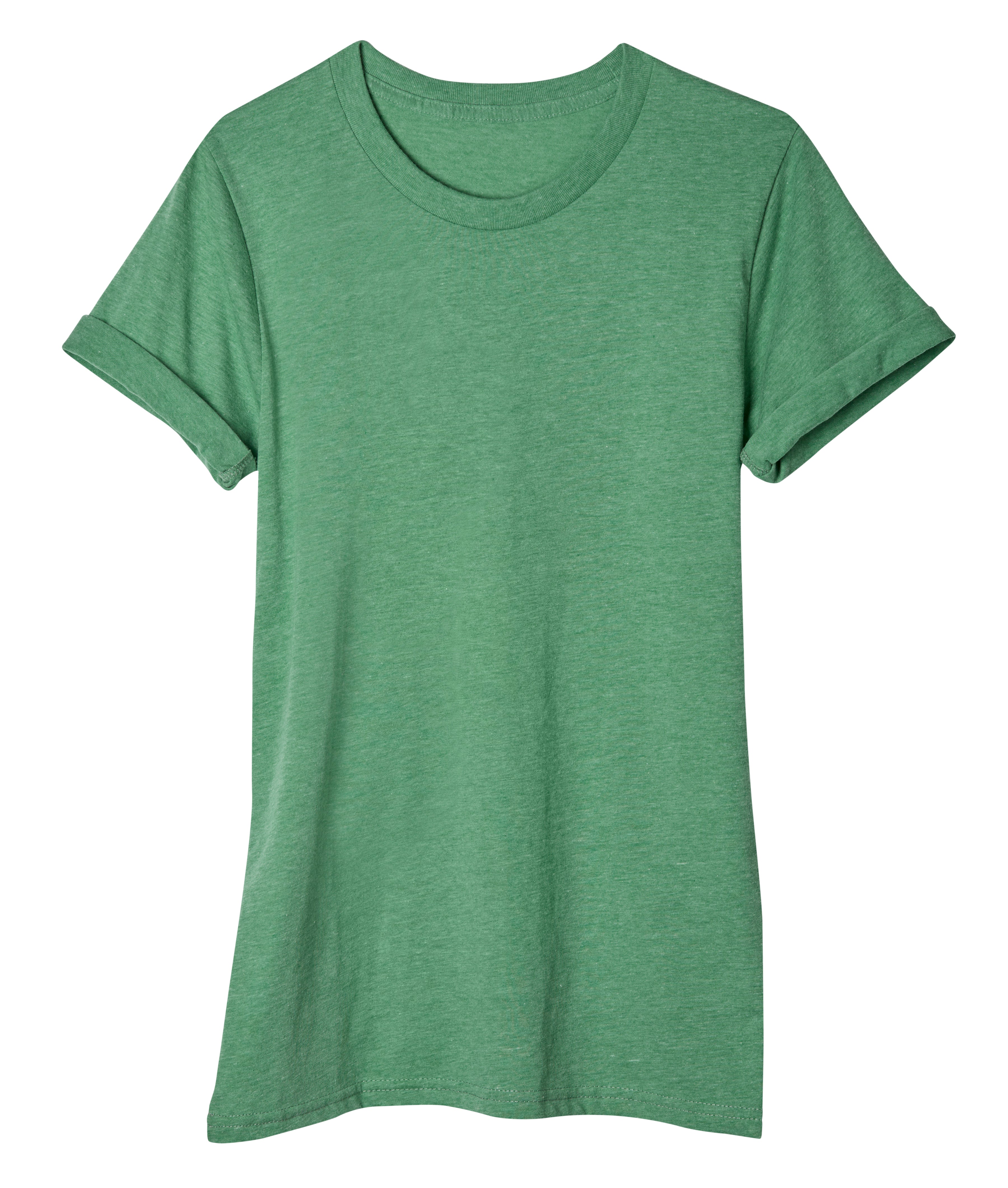 Women's Poly Cotton Basic Relaxed Fit Tees - Kelly Green