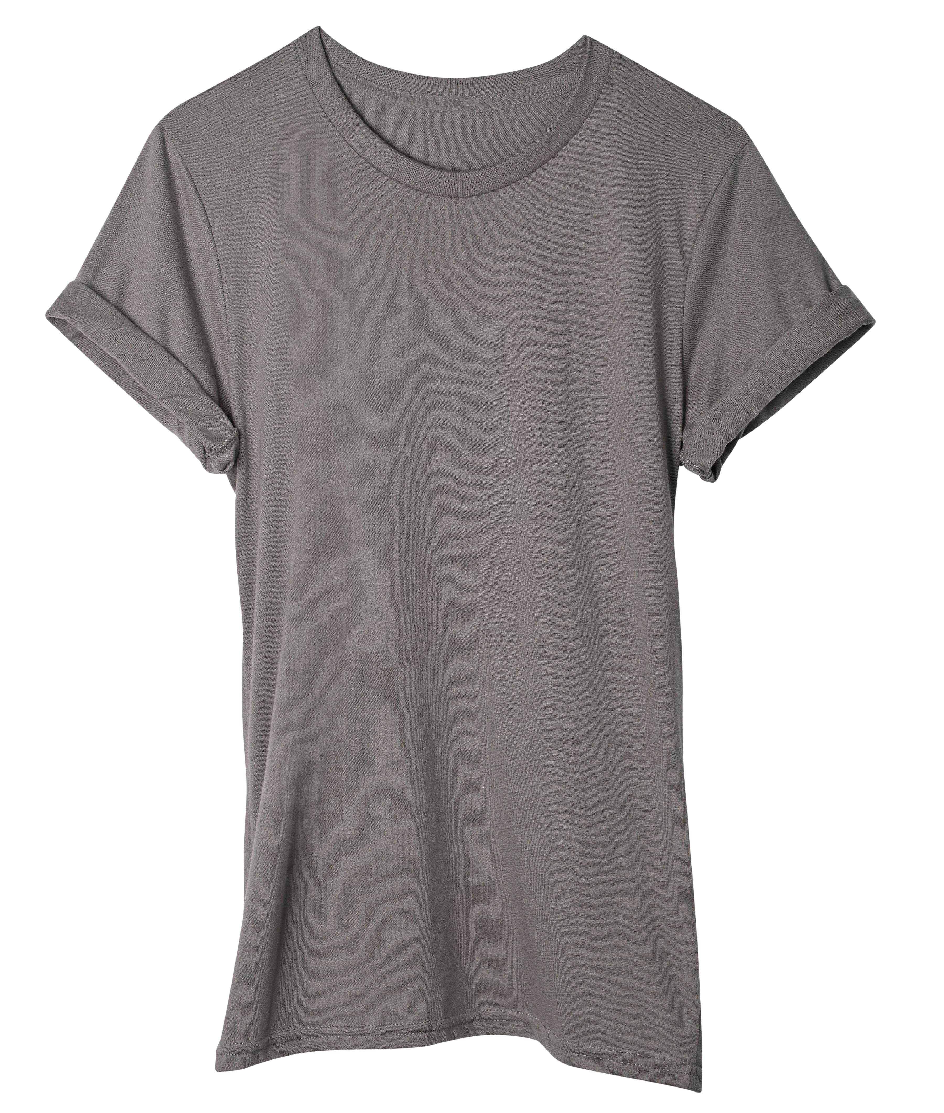 Women's Poly Cotton Basic Relaxed Fit Tees - Rock