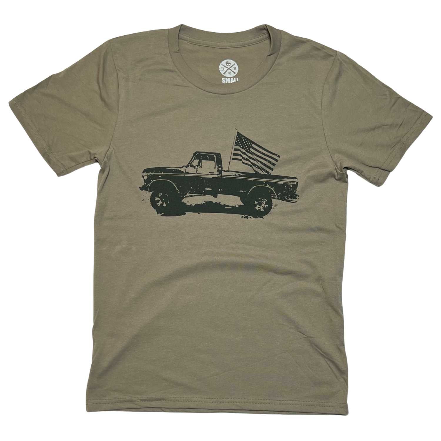 Men's Classic American Flag Truck T-Shirt