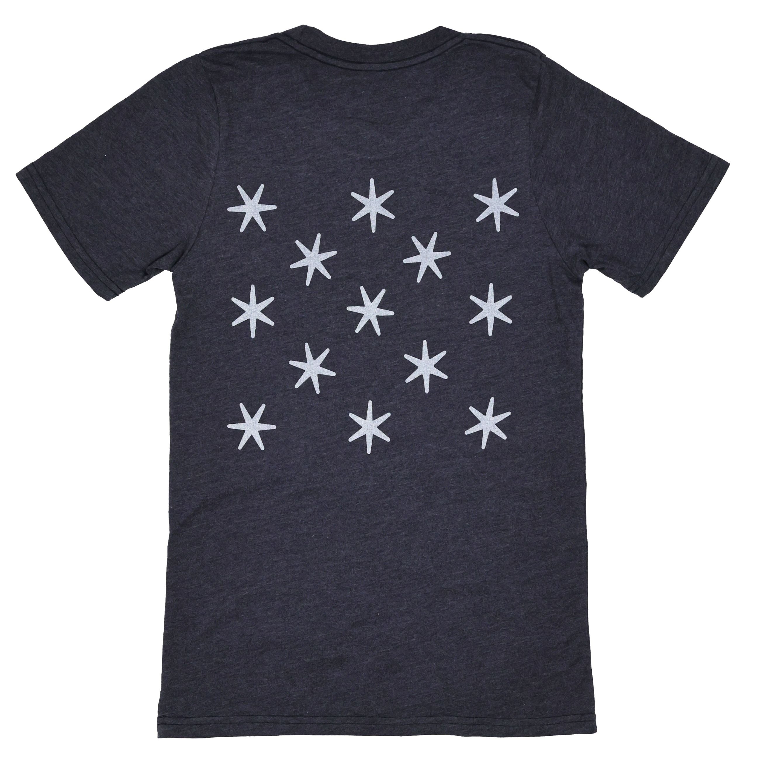 Washington Headquarters historical flag mens indigo poly cotton t-shirt