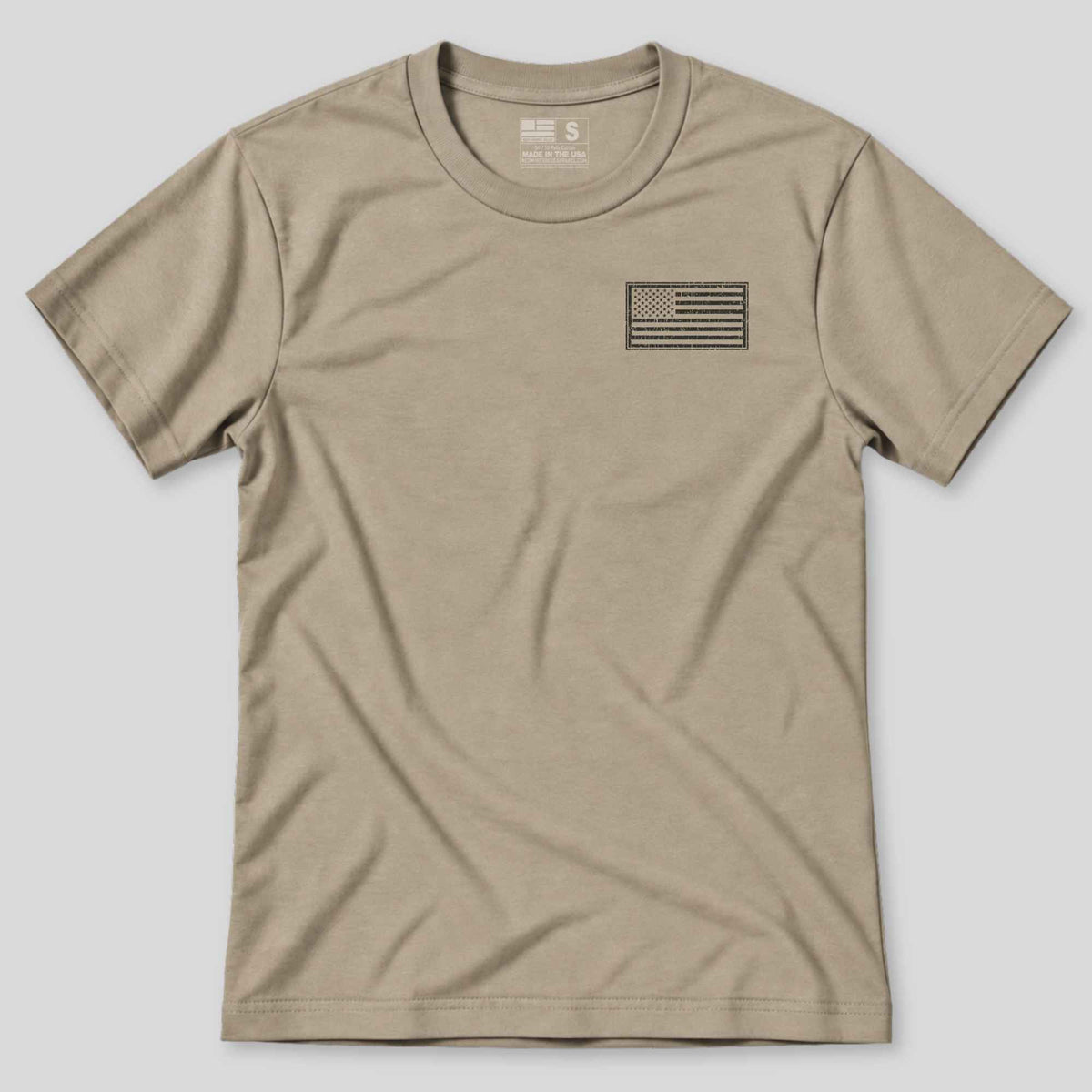 Made In USA American Flag T-Shirt | Flag Over Heart
