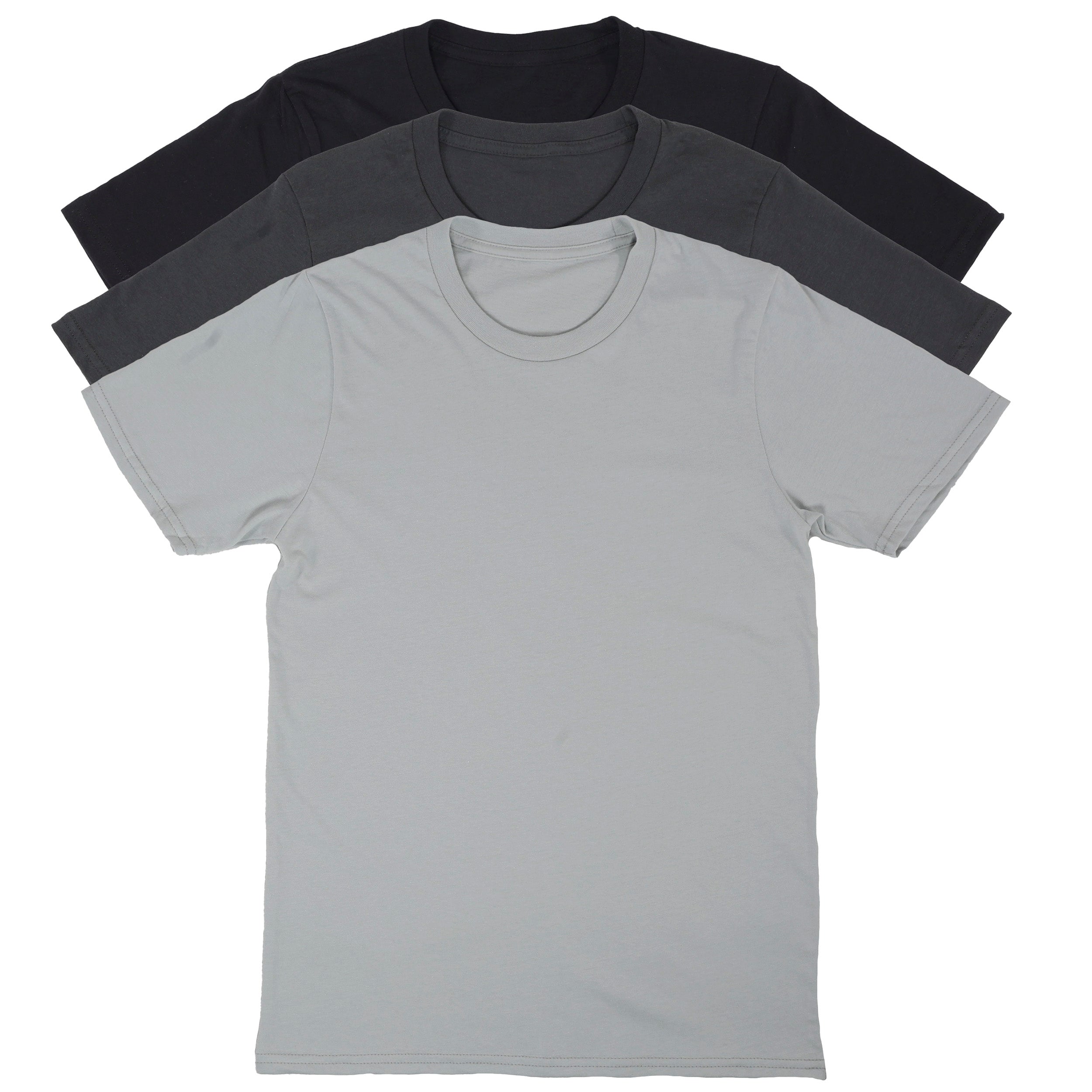 Basic Cotton T-Shirt Shades of Gray Pack | Made in USA