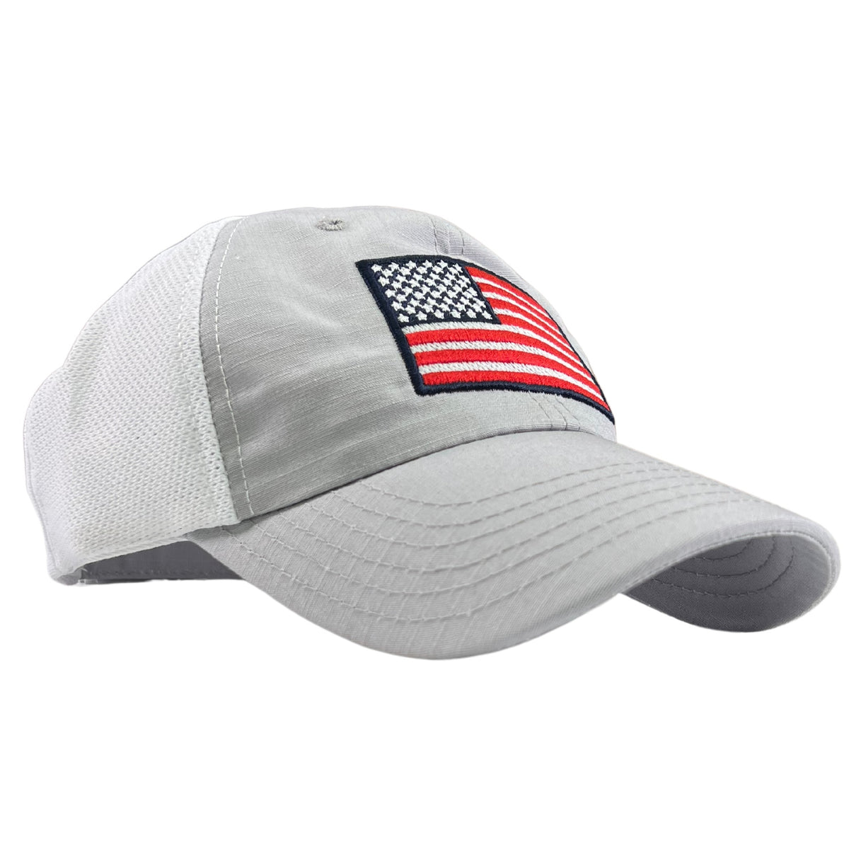 Embellished American Flag Baseball Cap - Red, White & Blue For Adults Mopar Red White Blue American Flag Mesh Hat | Auto Gear Direct main image 3