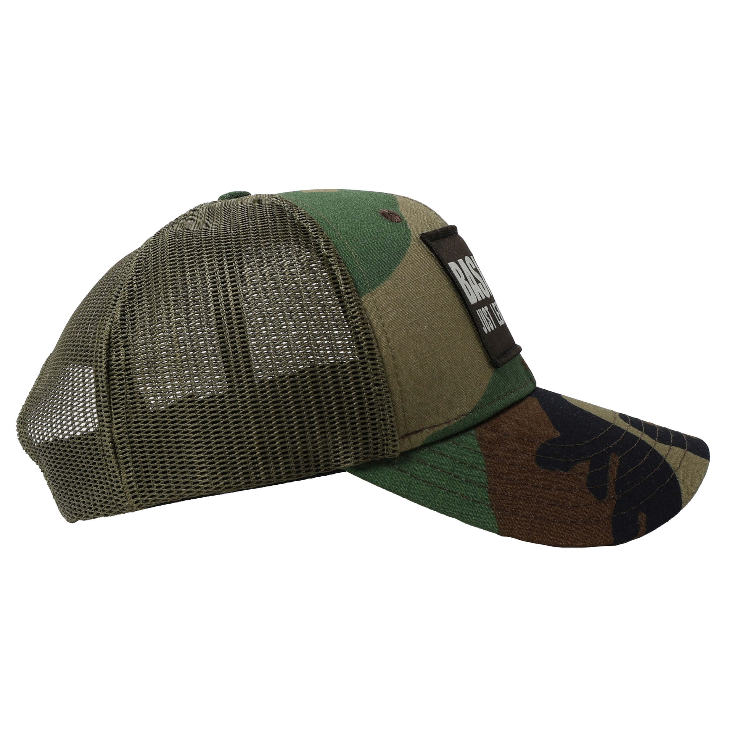 Just Leave Me Alone Camo Trucker Hat