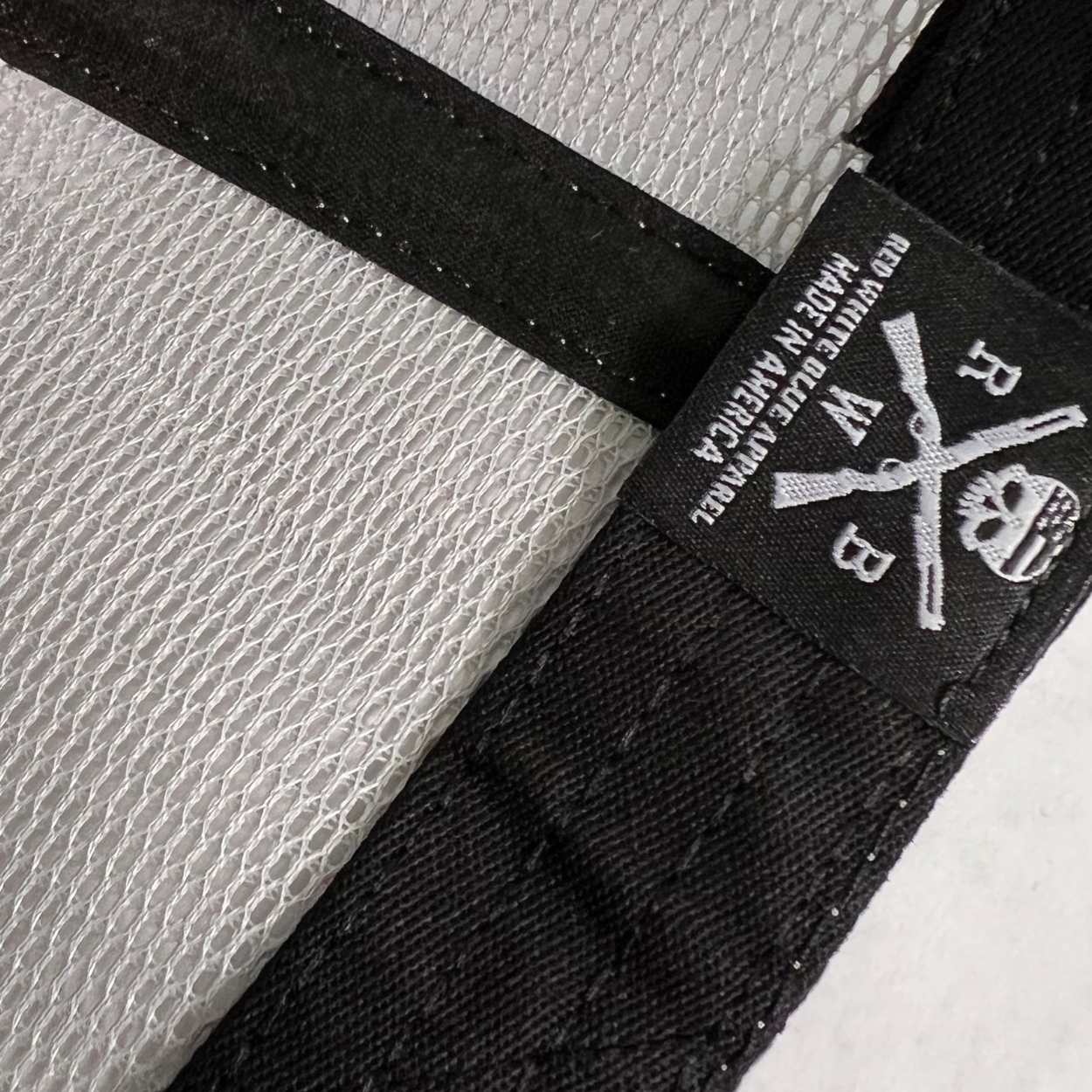 American Flag Patch Patriotic Sky Blue Trucker Hat - Tag