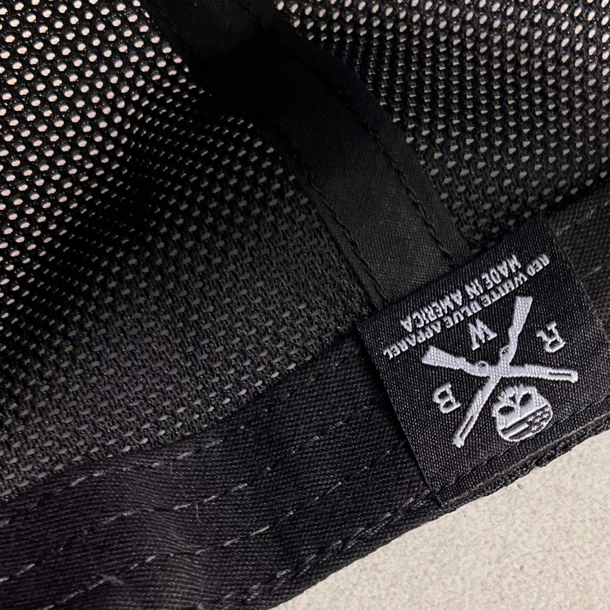 Mesh Back Black Velcro Patch Range Hat - Made in USA