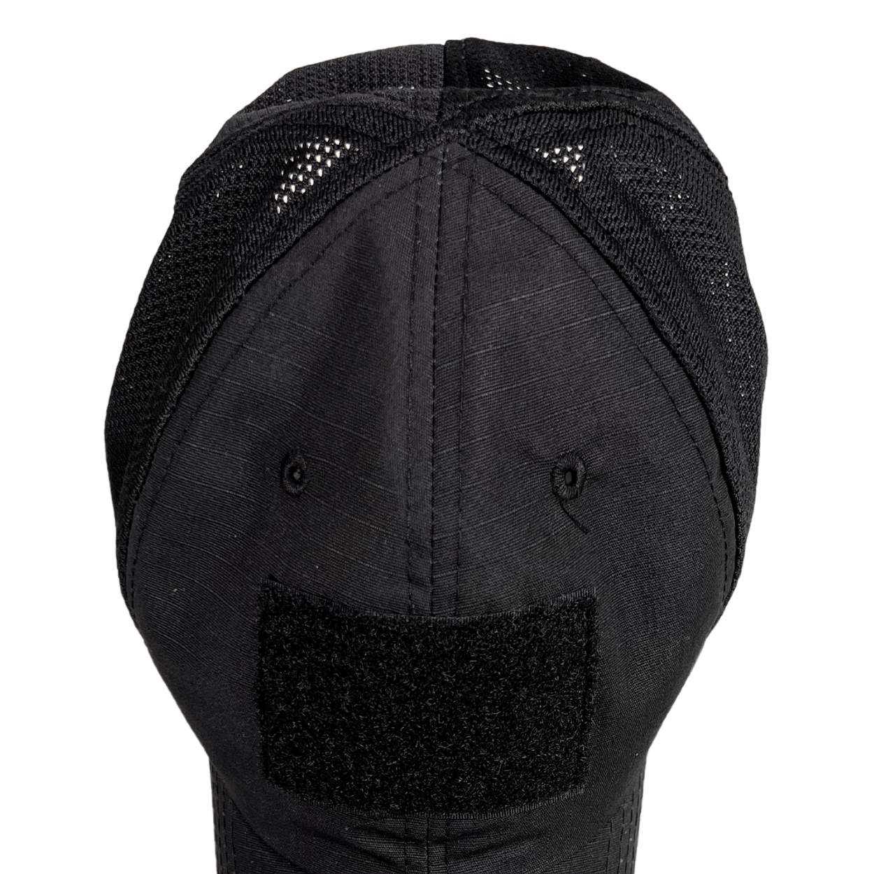 Mesh Back Black Velcro Patch Range Hat - Made in USA