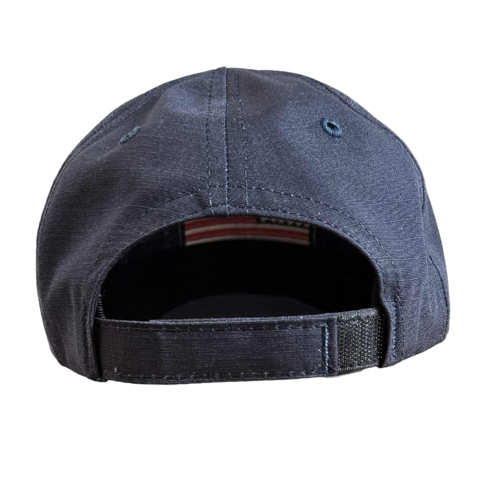 American Flag hat by Red White Blue Apparel made in the USA back enclosure