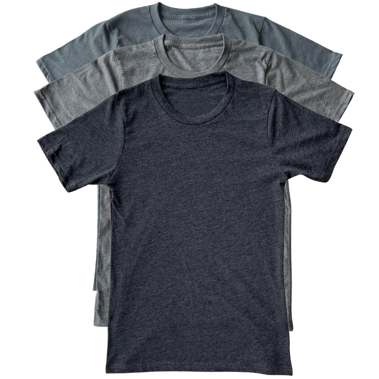 Basic T-Shirt Shades of Gray 3-Pack | Made in USA