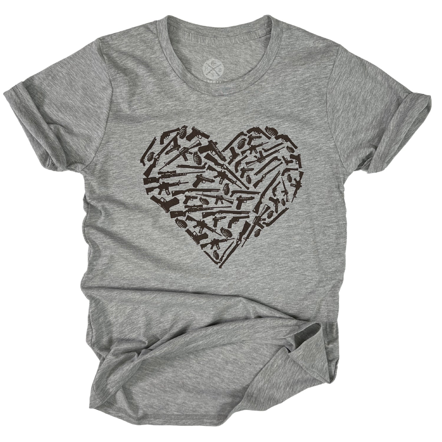 Women's Heart Guns Patriotic Boyfriend Fit Shirt