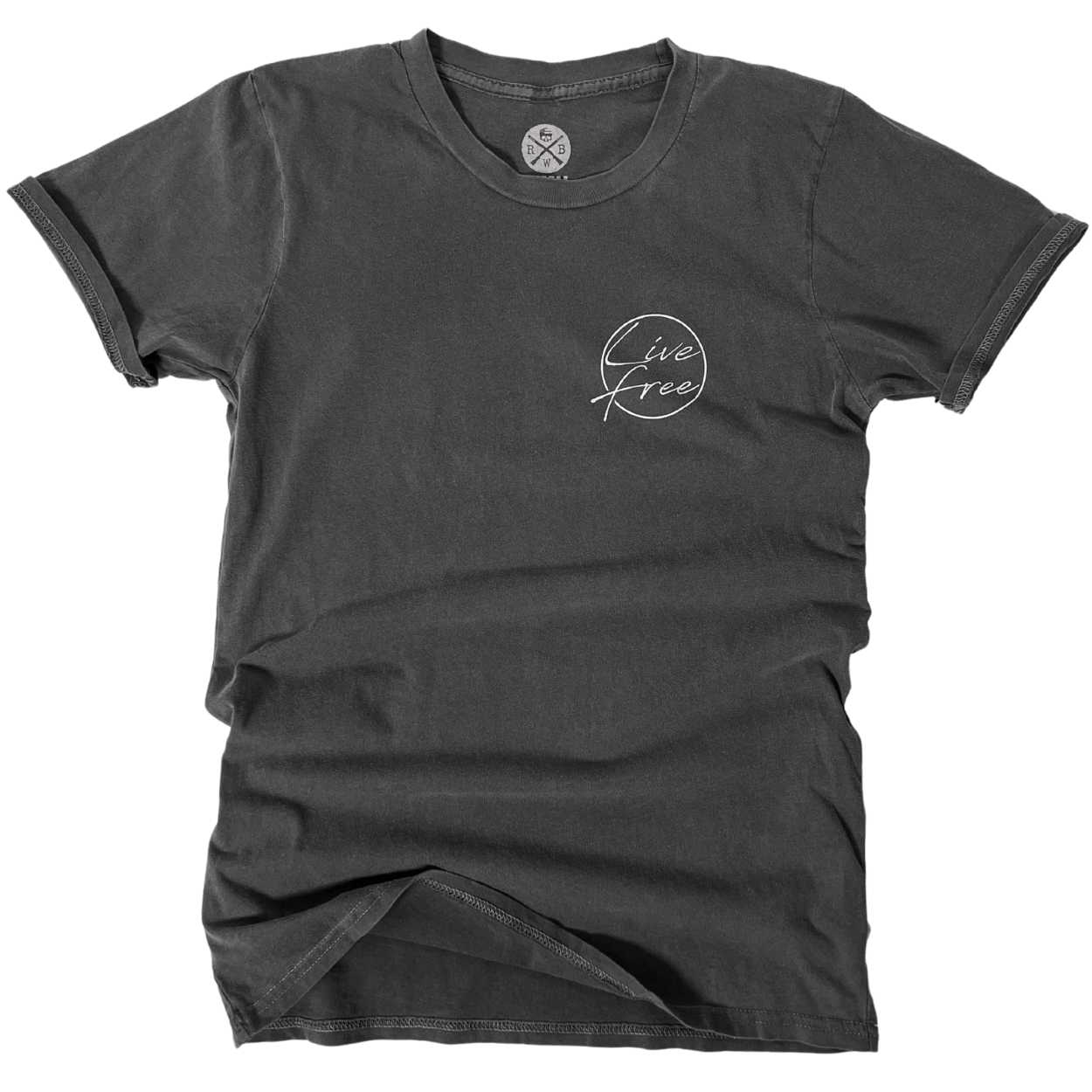 Women's American Flag T-Shirt | American-Made - Charcoal