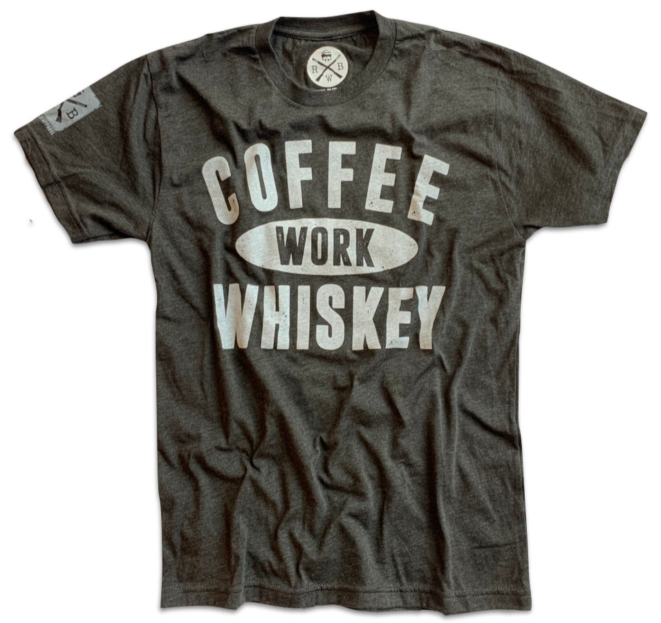Men's Coffee Work Whiskey Black T-Shirt