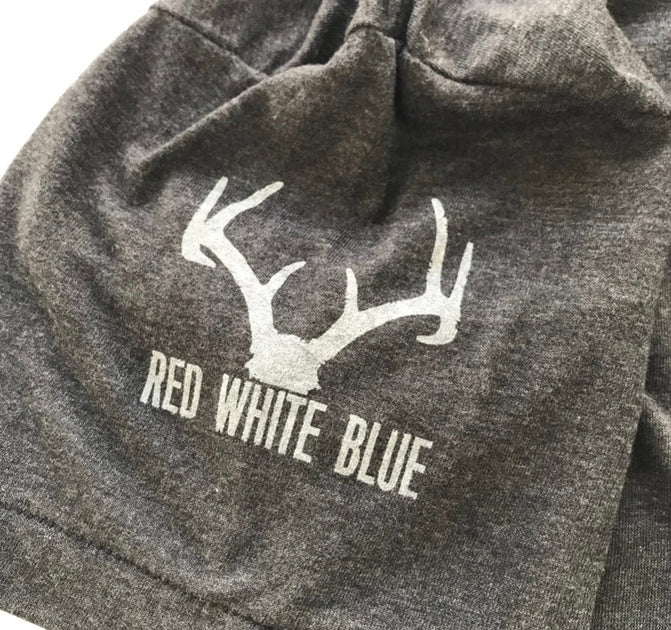 Red White Blue Deer Hunting Buck Season Trophy Hall of Fame Shirt XXX Large