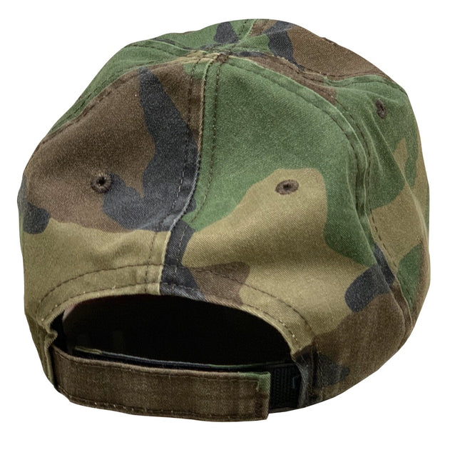 Woodland Camo Full Fabric Dad Hat with 1.75 Leather Circle Patch — Top  Line Digital Heat Transfer