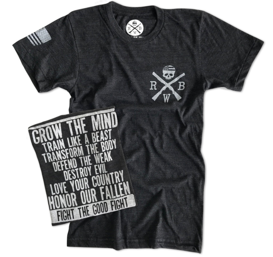 Men's What I Stand For Tri-Blend T-Shirt (Heather Black) - Made in USA