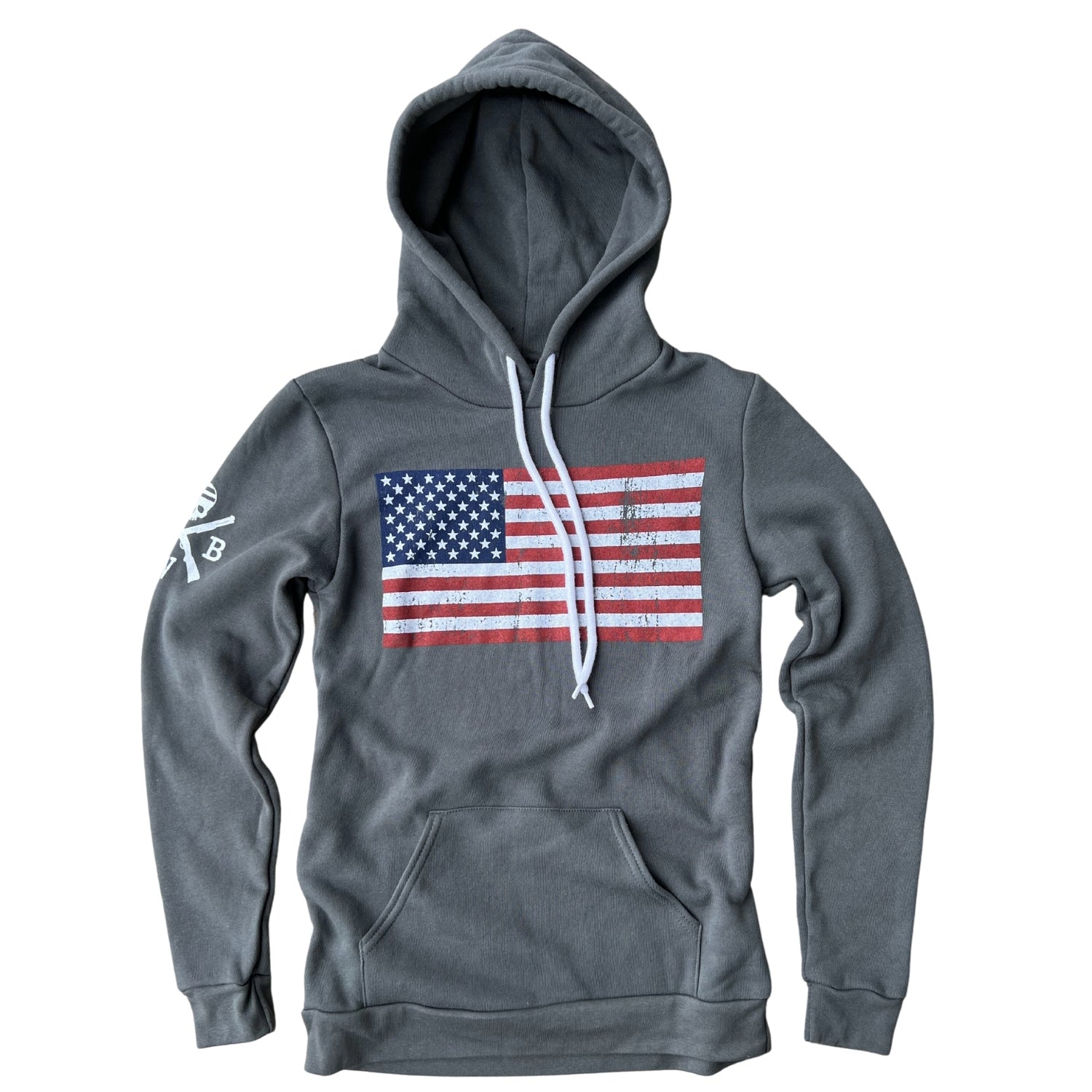 Women's Red White & Blue American Flag Hooded Sweatshirt