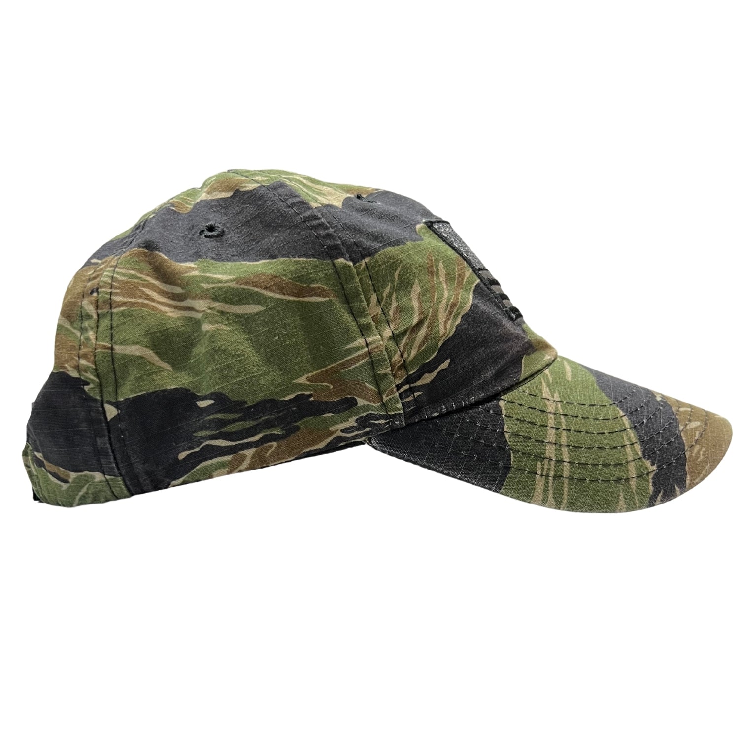 American Flag Full Fabric Tiger Stripe Camouflage Range Hat - Side