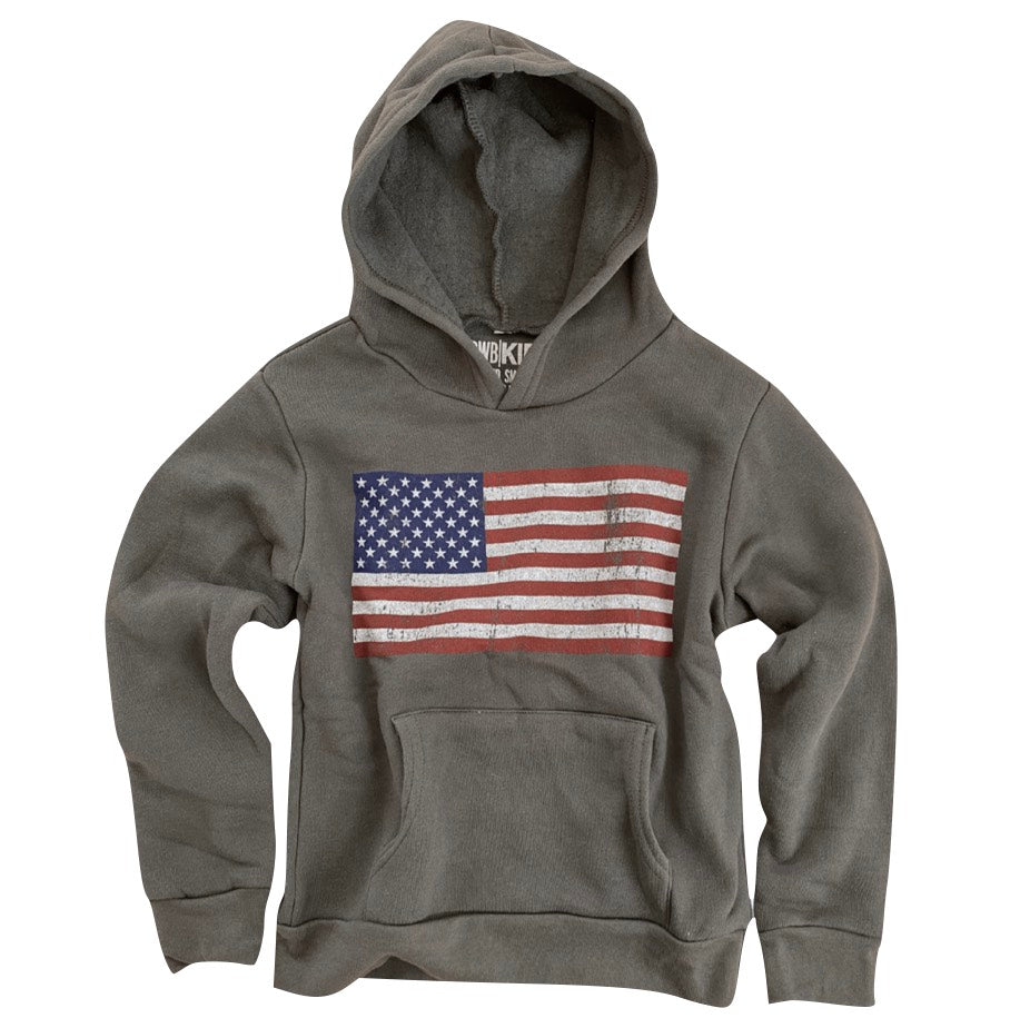 RWB KIDS American Flag Red White Blue Hooded Sweatshirt