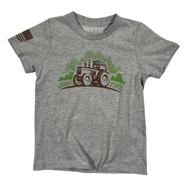 Kids Youth Farm Tractor T Shirt Made USA