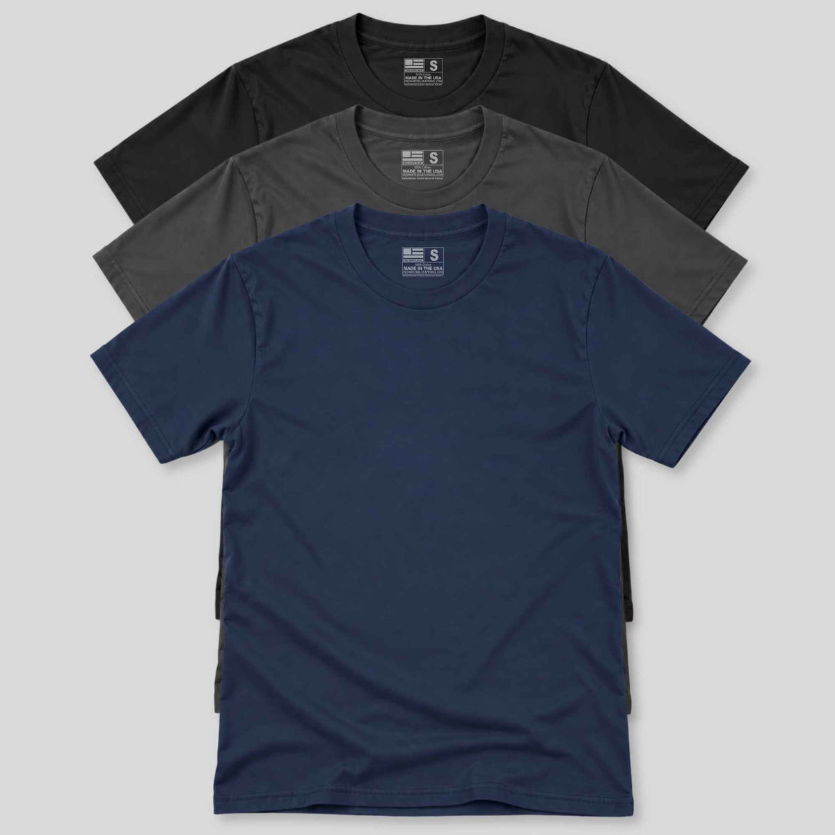 100 cotton made usa dark pack 3 tees
