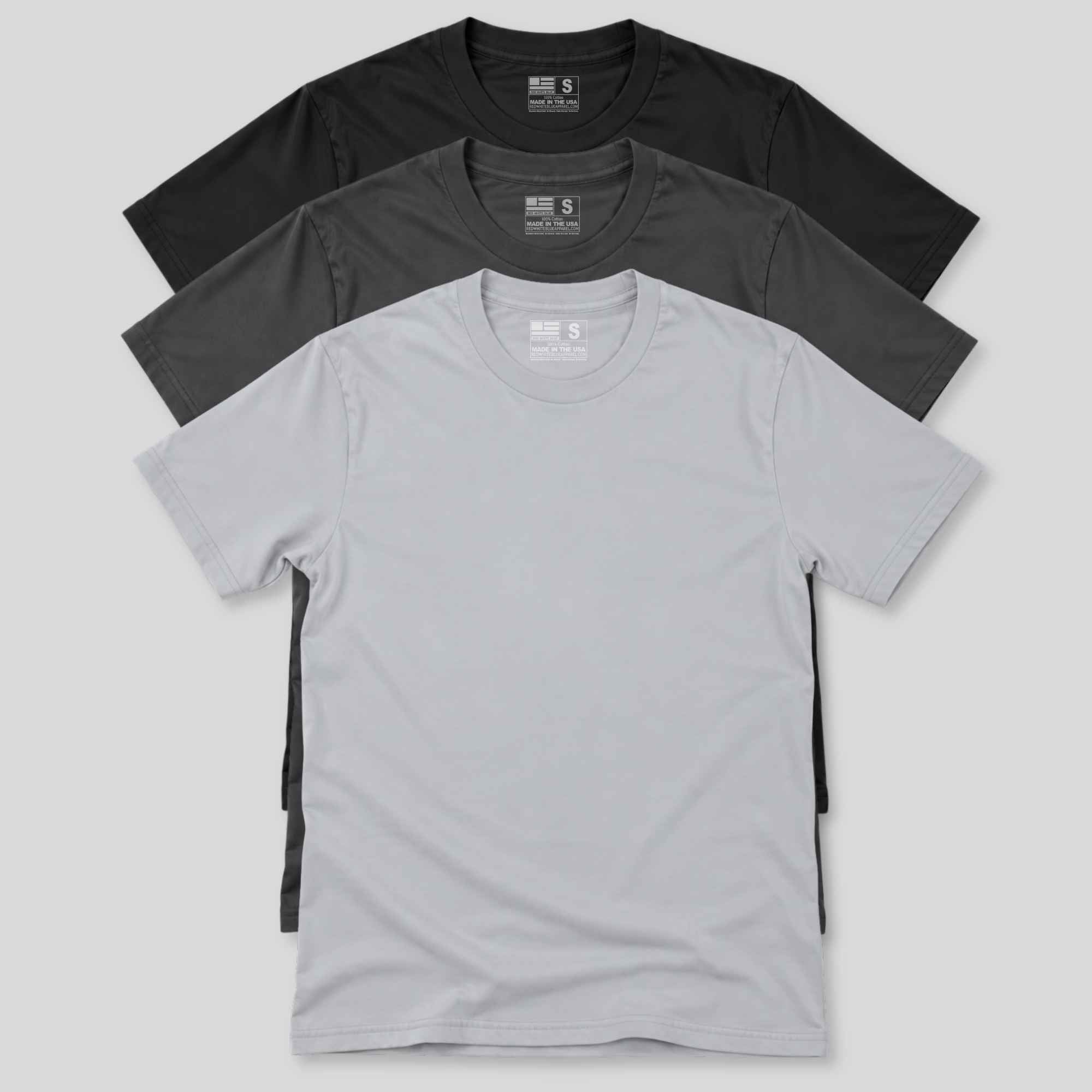 3 pack Made USA 100 Cotton T Shirts