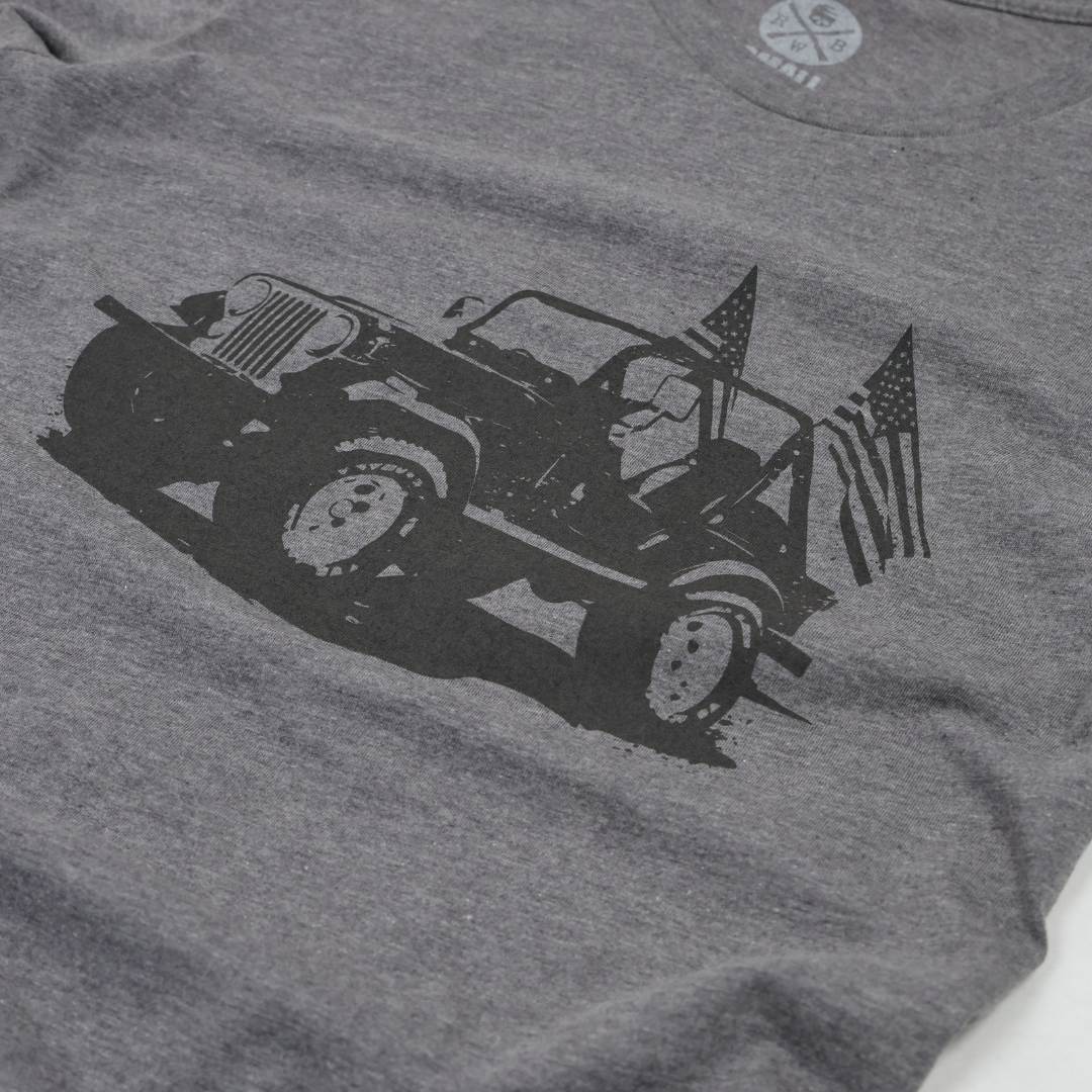 Women's Classic American Flag Jeep Shirt