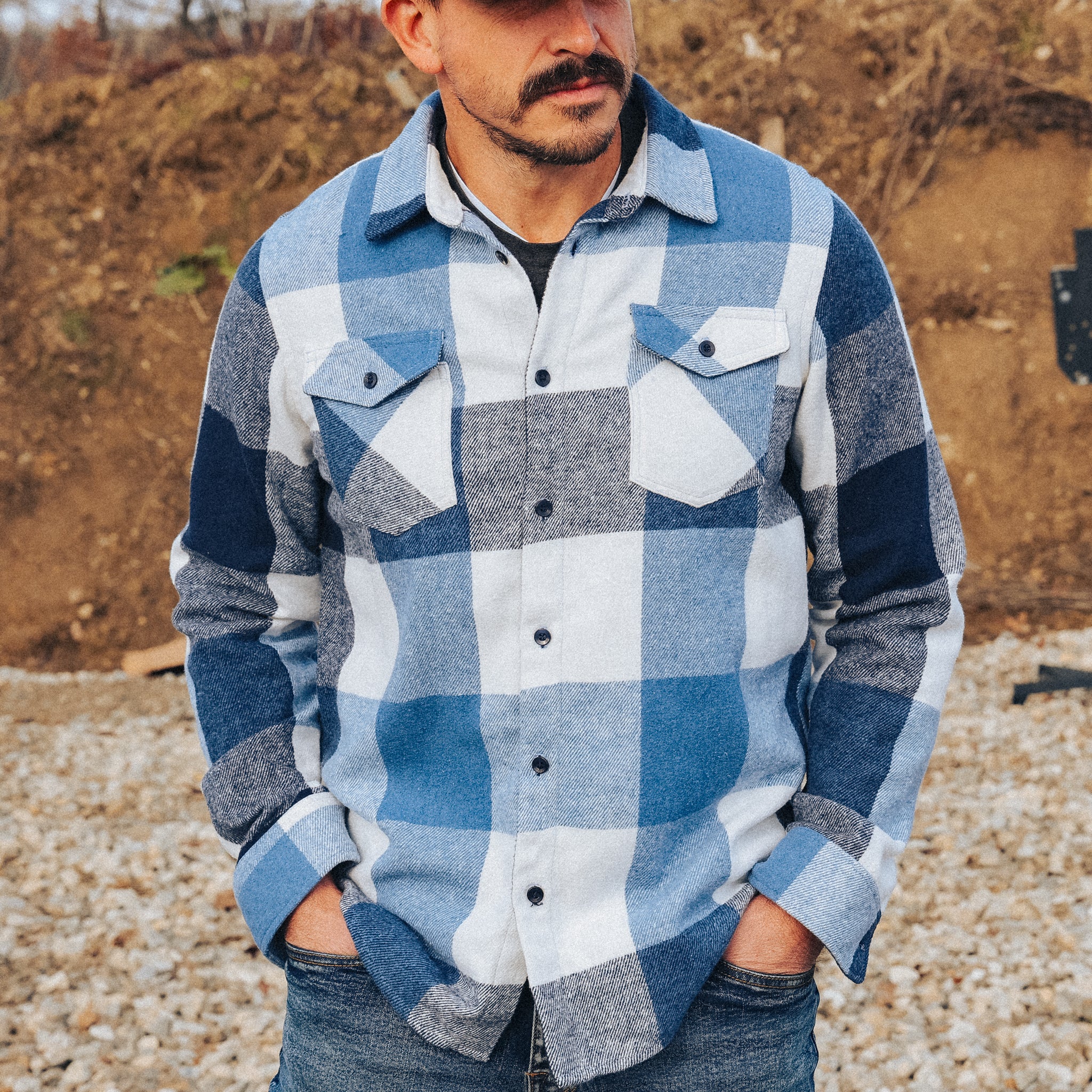 Men's Flannel Shirt - Blue Buffalo | American-Made