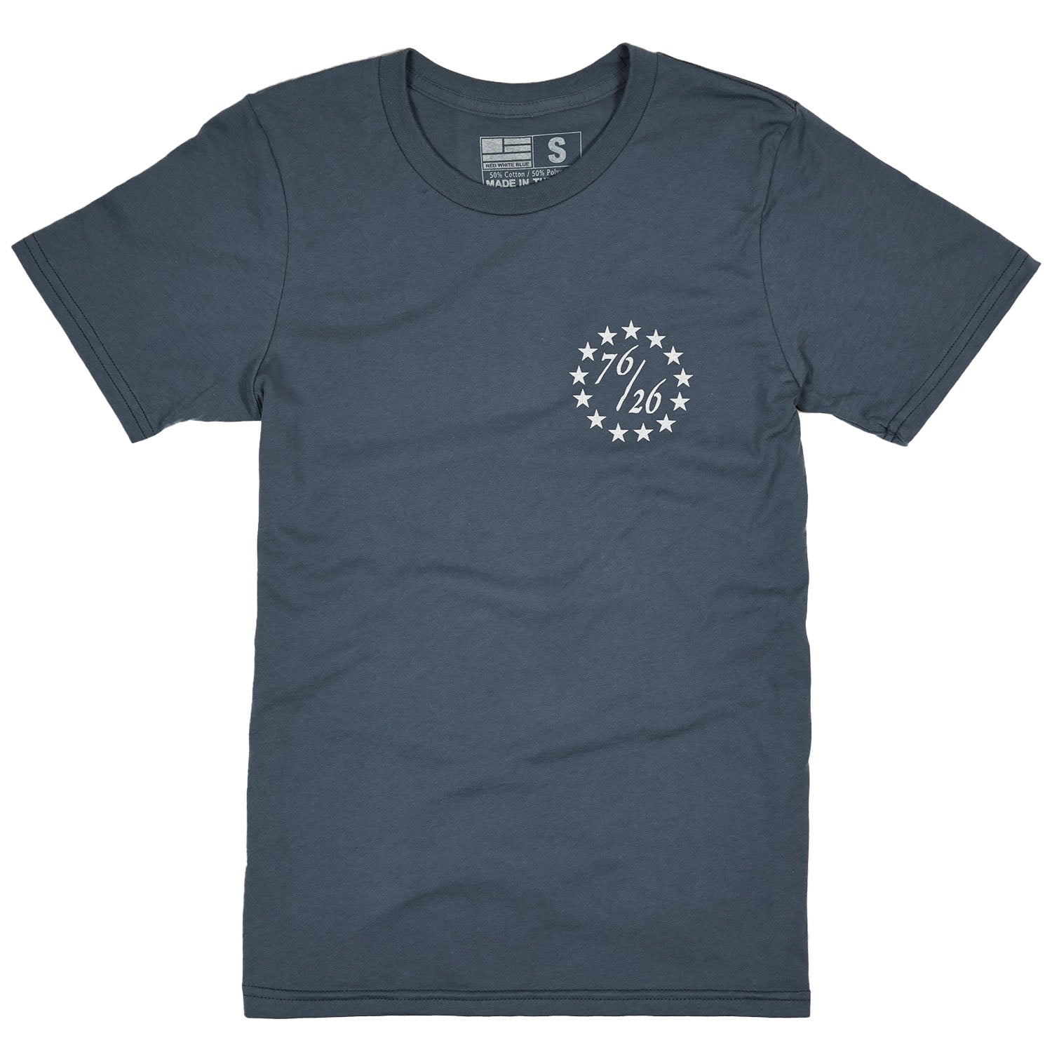 250th made in USA patriotic anniversary shirt Front Sea Blue