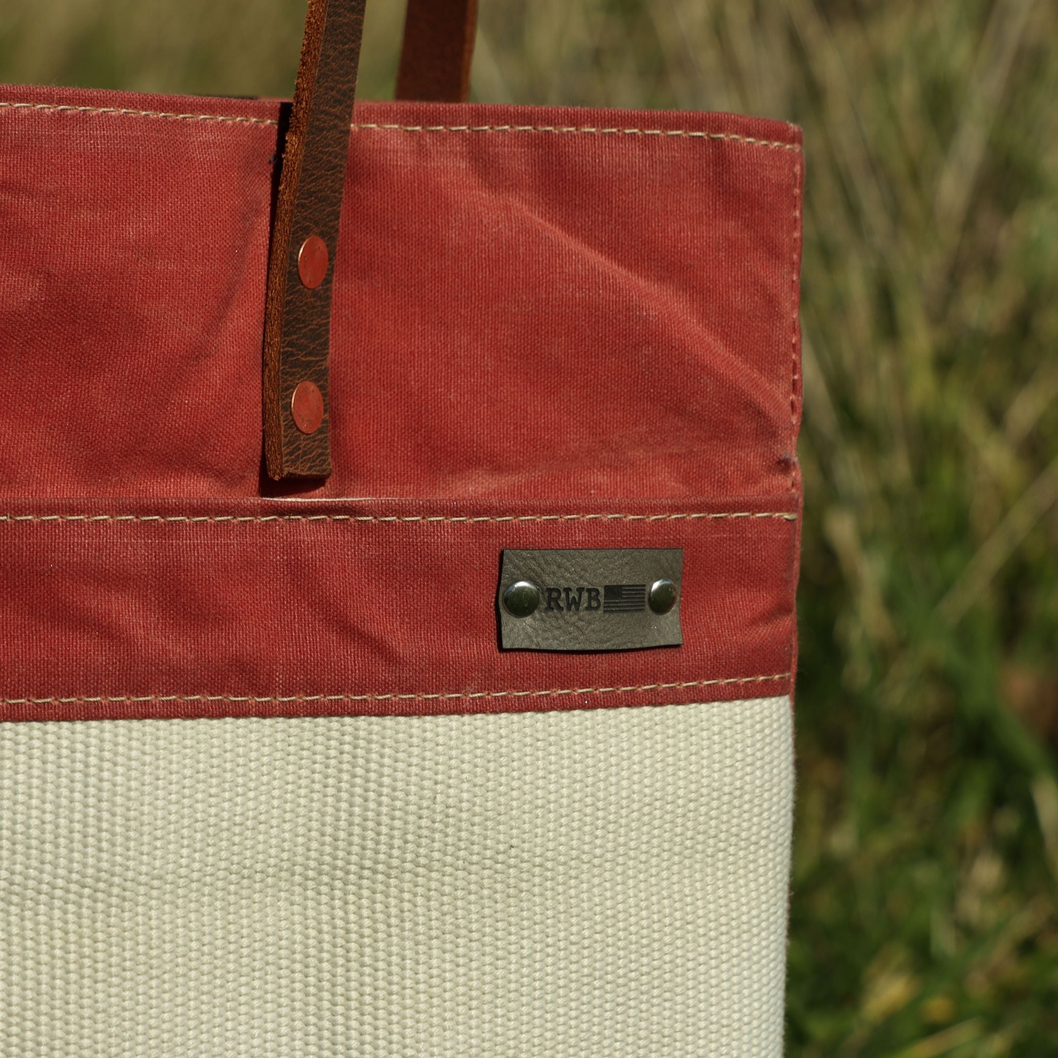 Large Nautical Red Patriotic Handbag - Made in USA Burn Bags