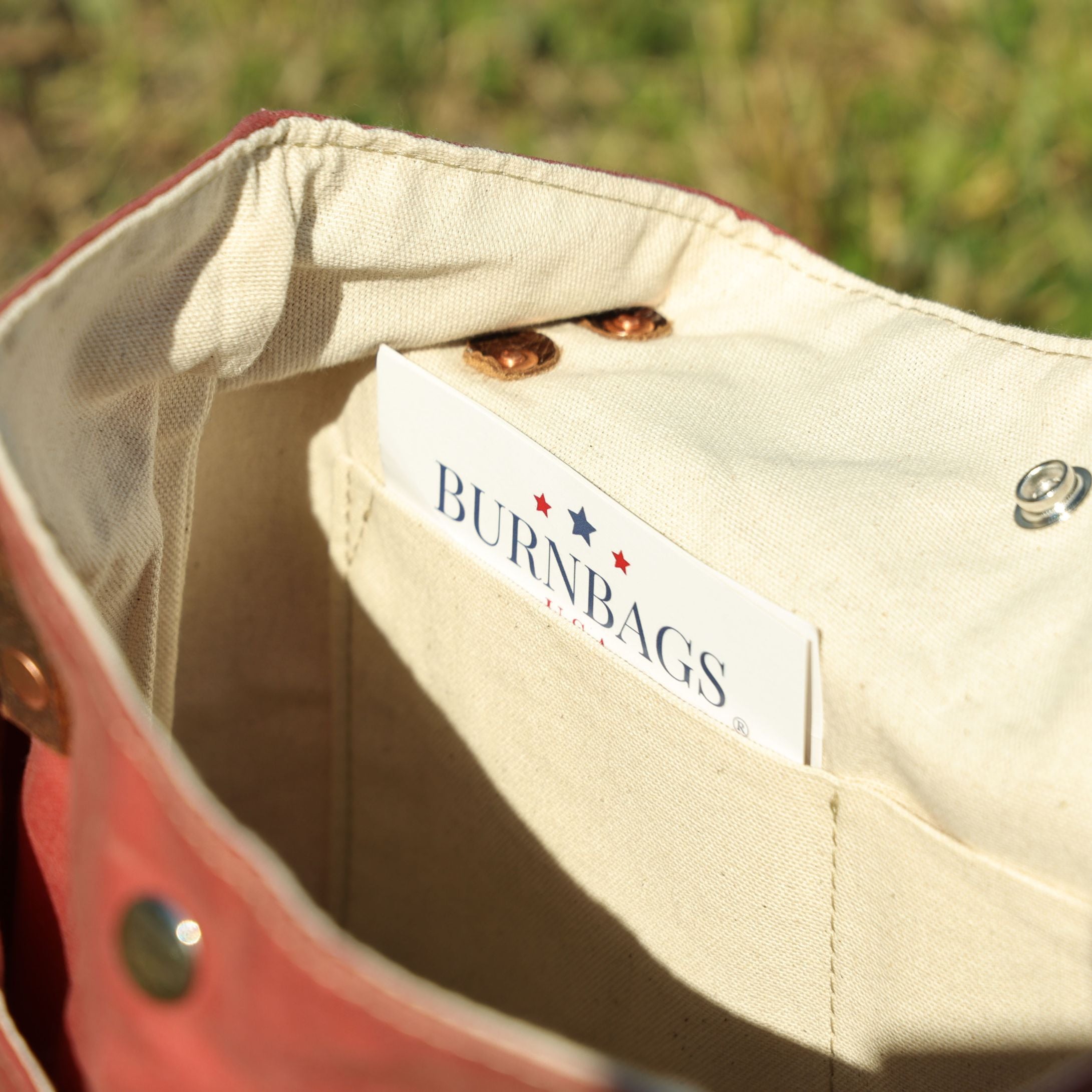 Large Nautical Red Patriotic Handbag - Made in USA Burn Bags