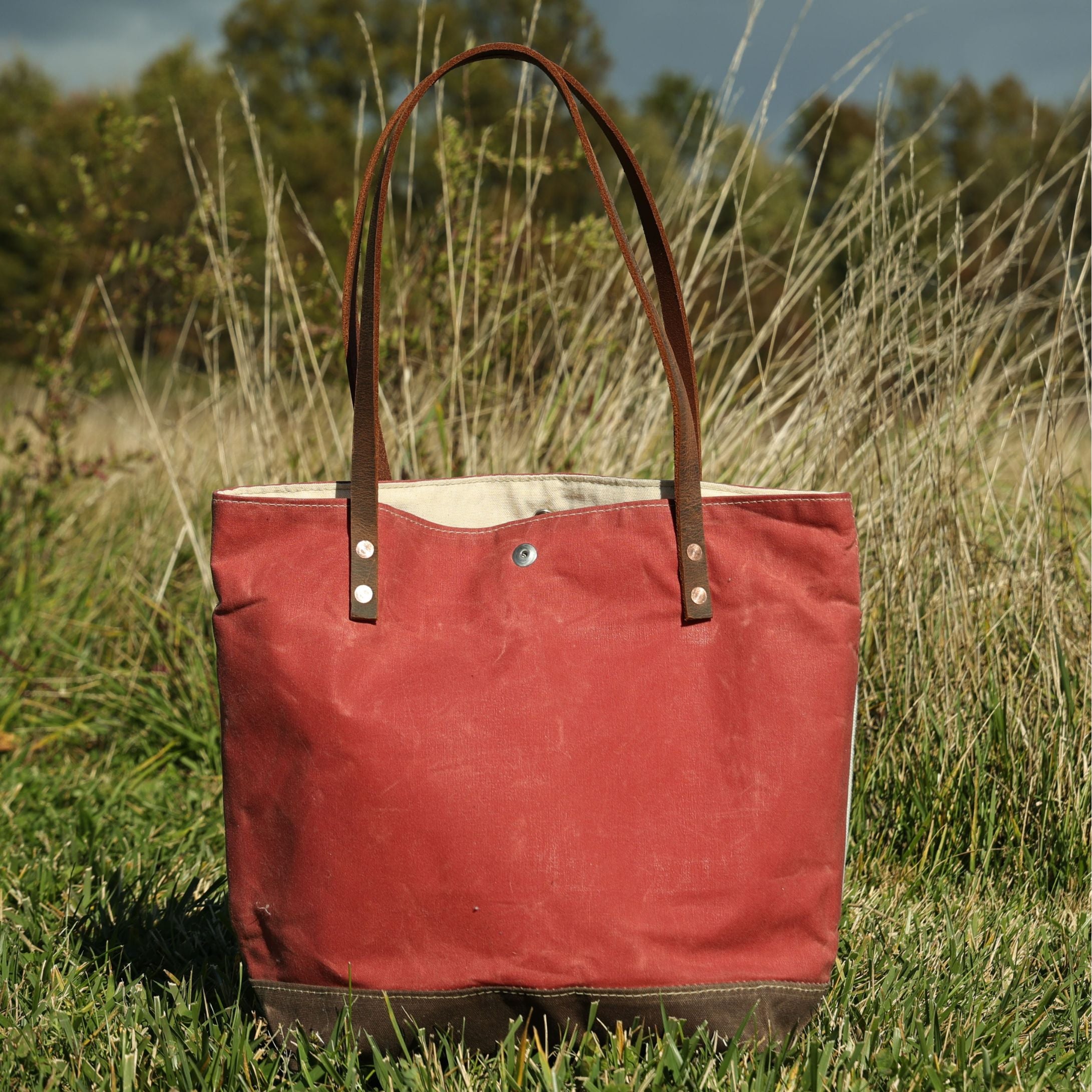 Large Nautical Red Patriotic Handbag - Made in USA Burn Bags