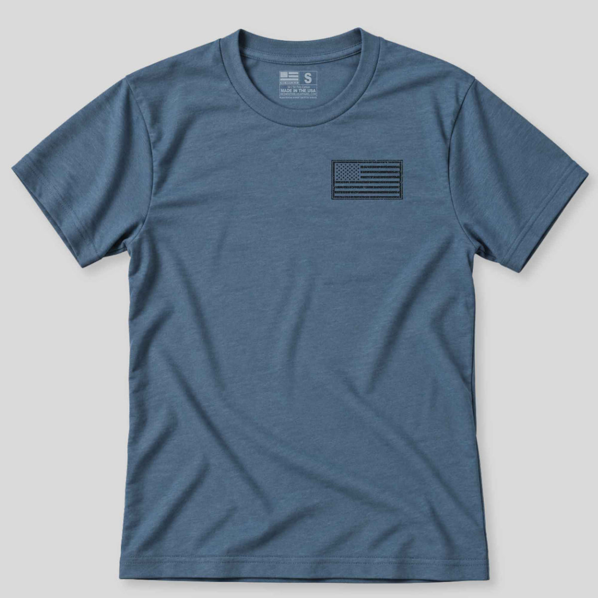 Made In USA American Flag T-Shirt | Flag Over Heart