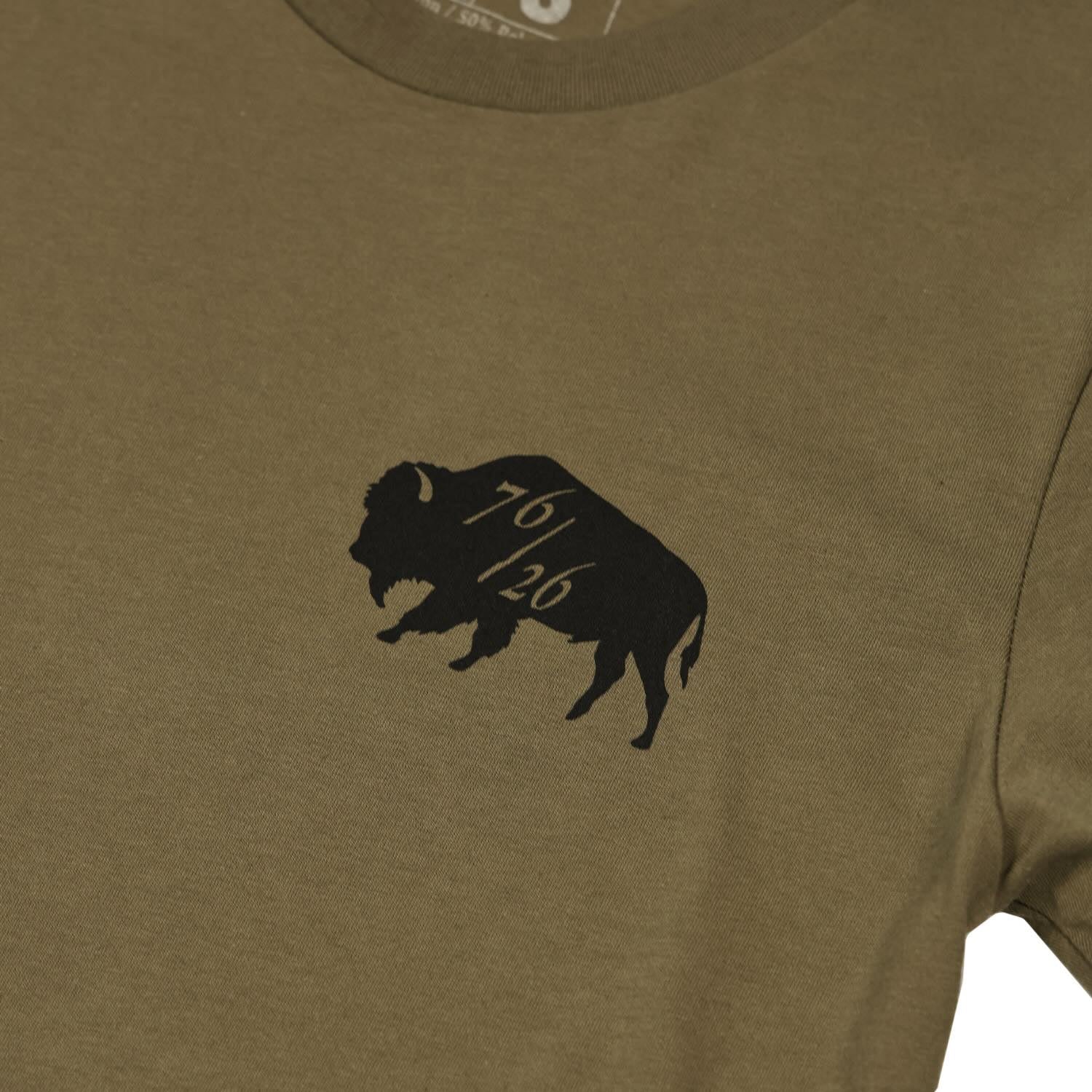Left Chest bison patriotic 250th Shirt