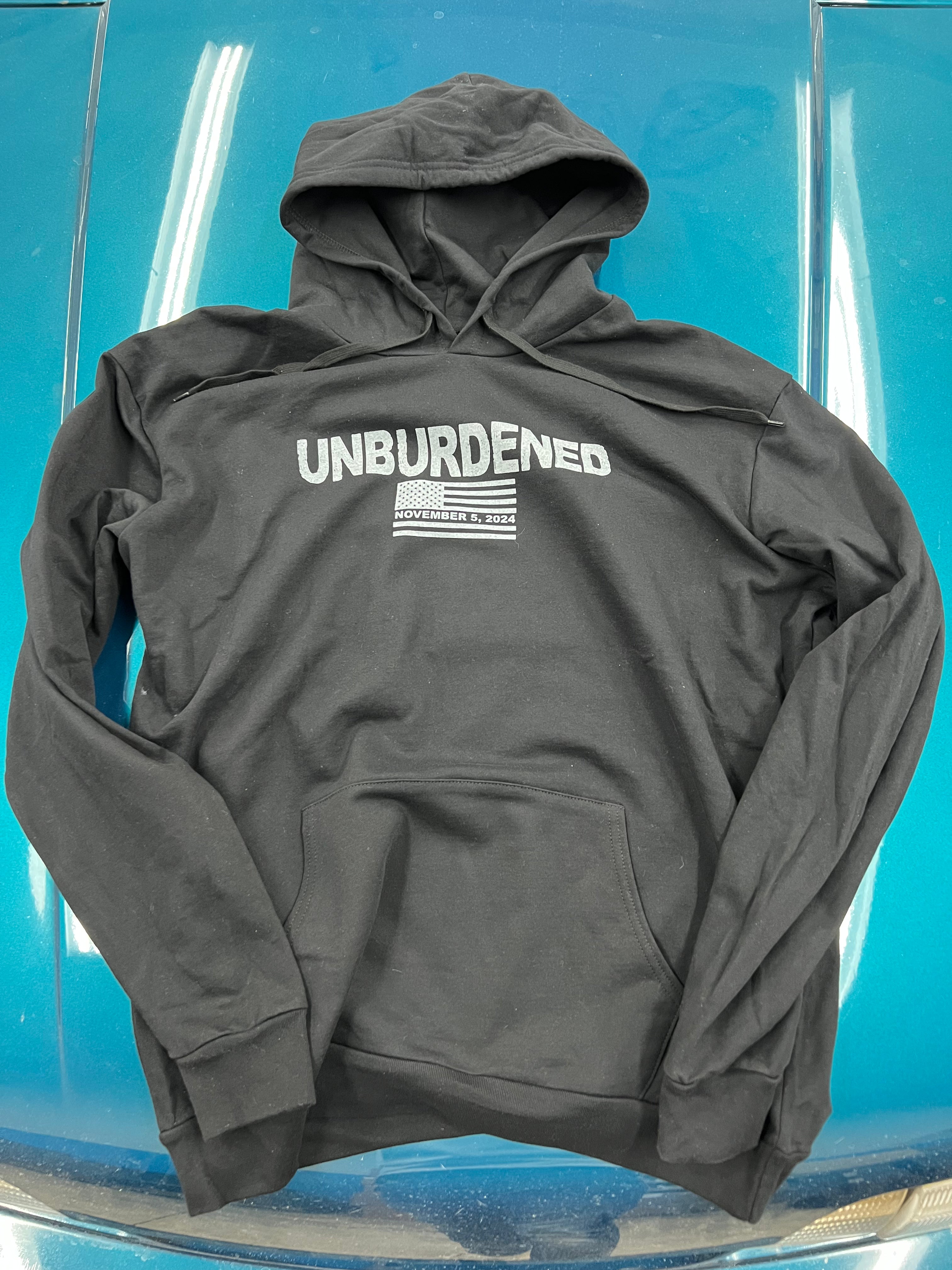 Black Unburdened Cotton Hoodie - Clearance Final Sale