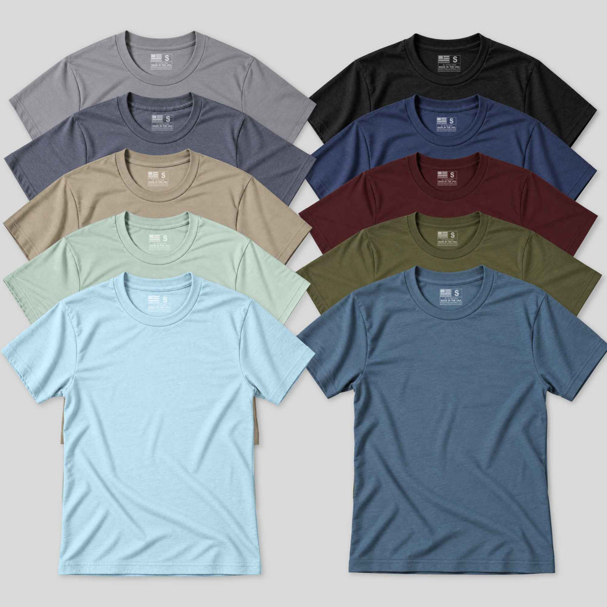 made in usa 10 pack blank everyday premium fit t shirts