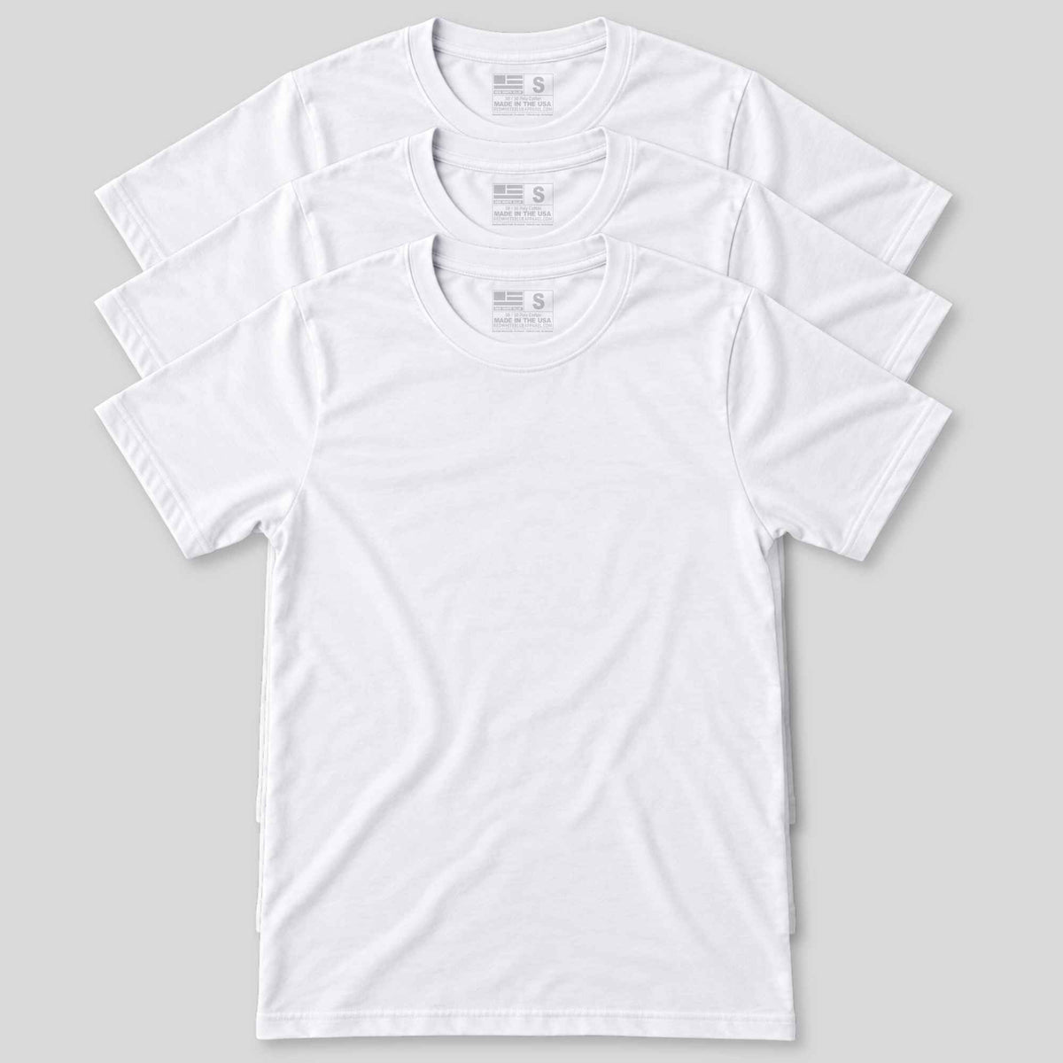 white basic tee american made 3 pack t shirts